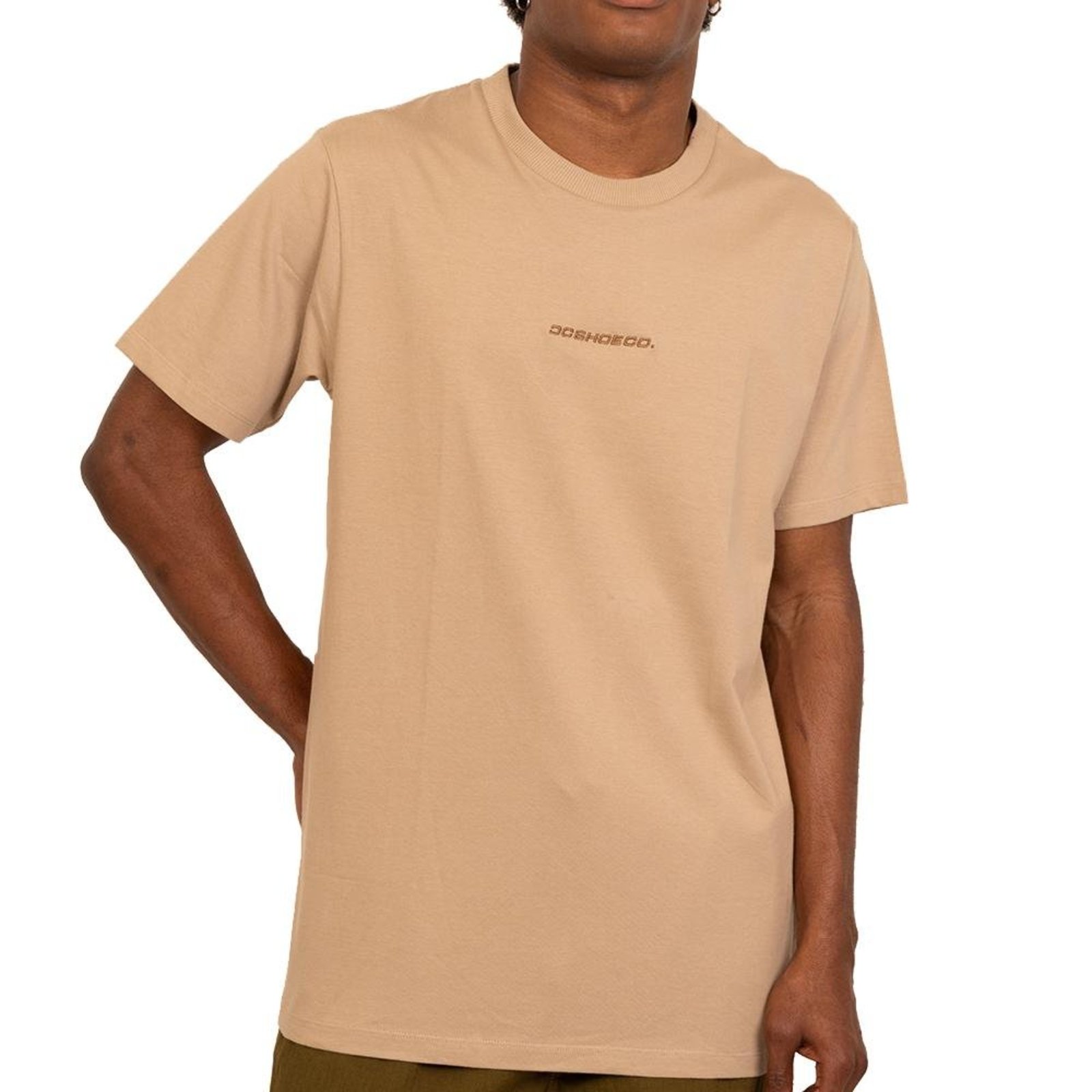 Camiseta DC Shoes Baseline SM27 Masculina Areia