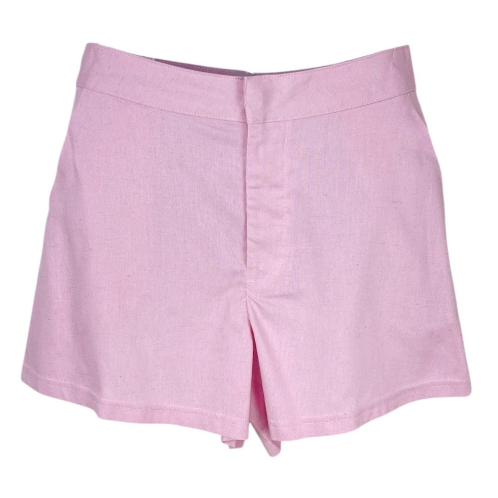 Short Feminino Alfaiataria Comfort Bolso-Faca Triton Rosa Lilibethy