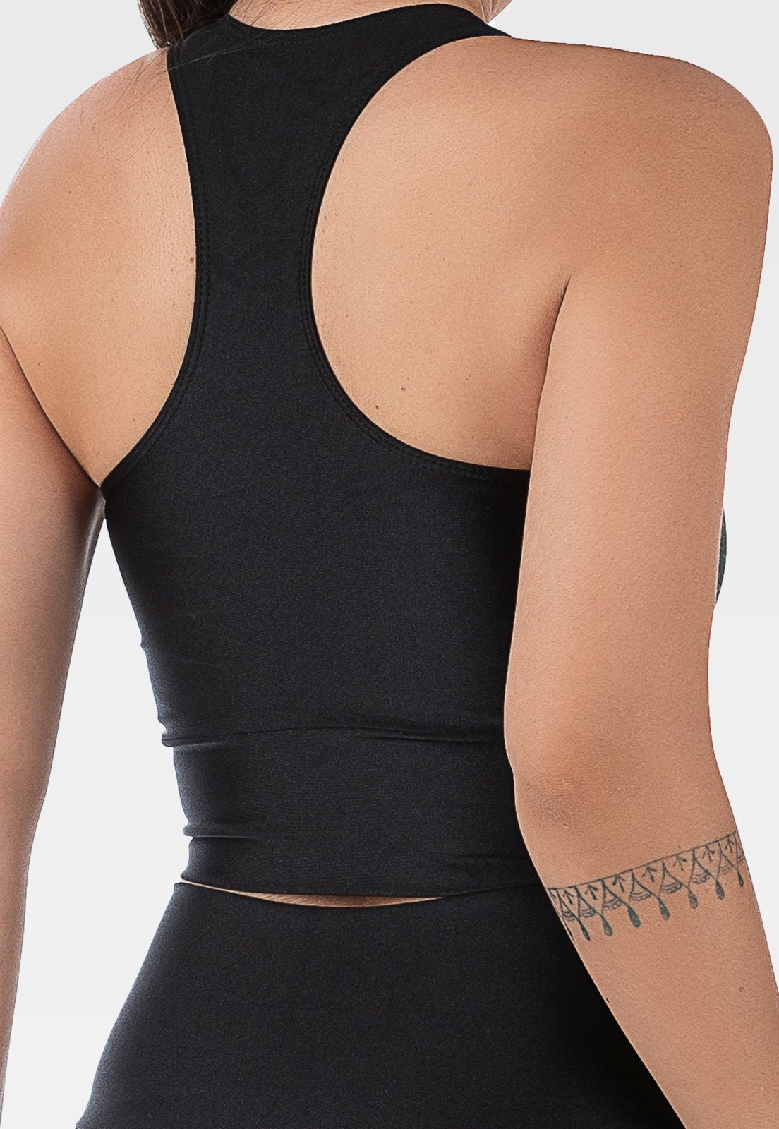 Vista 3 Top Fitness Cirrê Cós Largo Bojo Removível Summer Soul cinza Summer Soul cinza