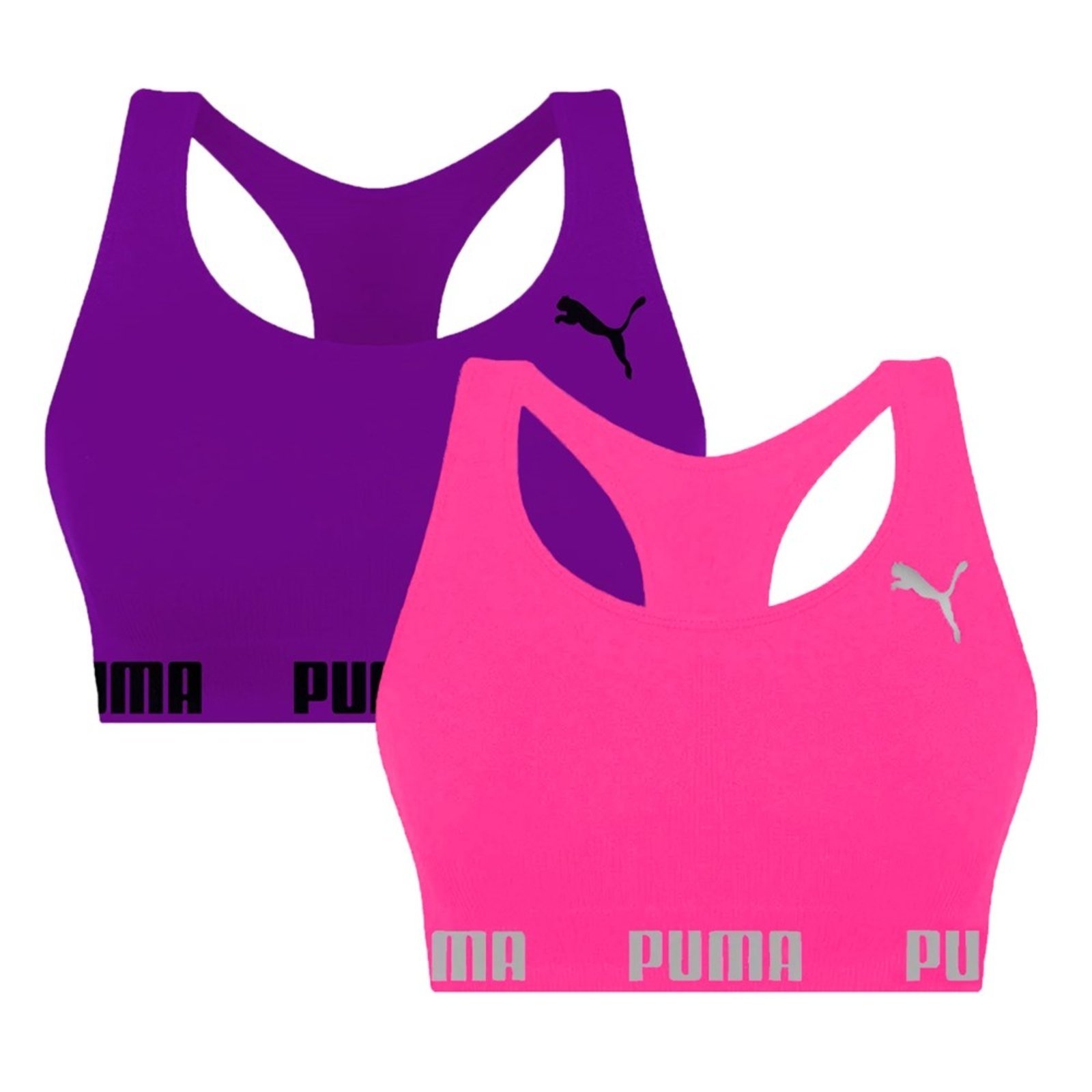 Kit 2 Tops Puma Nadador Sem Costura Feminino
