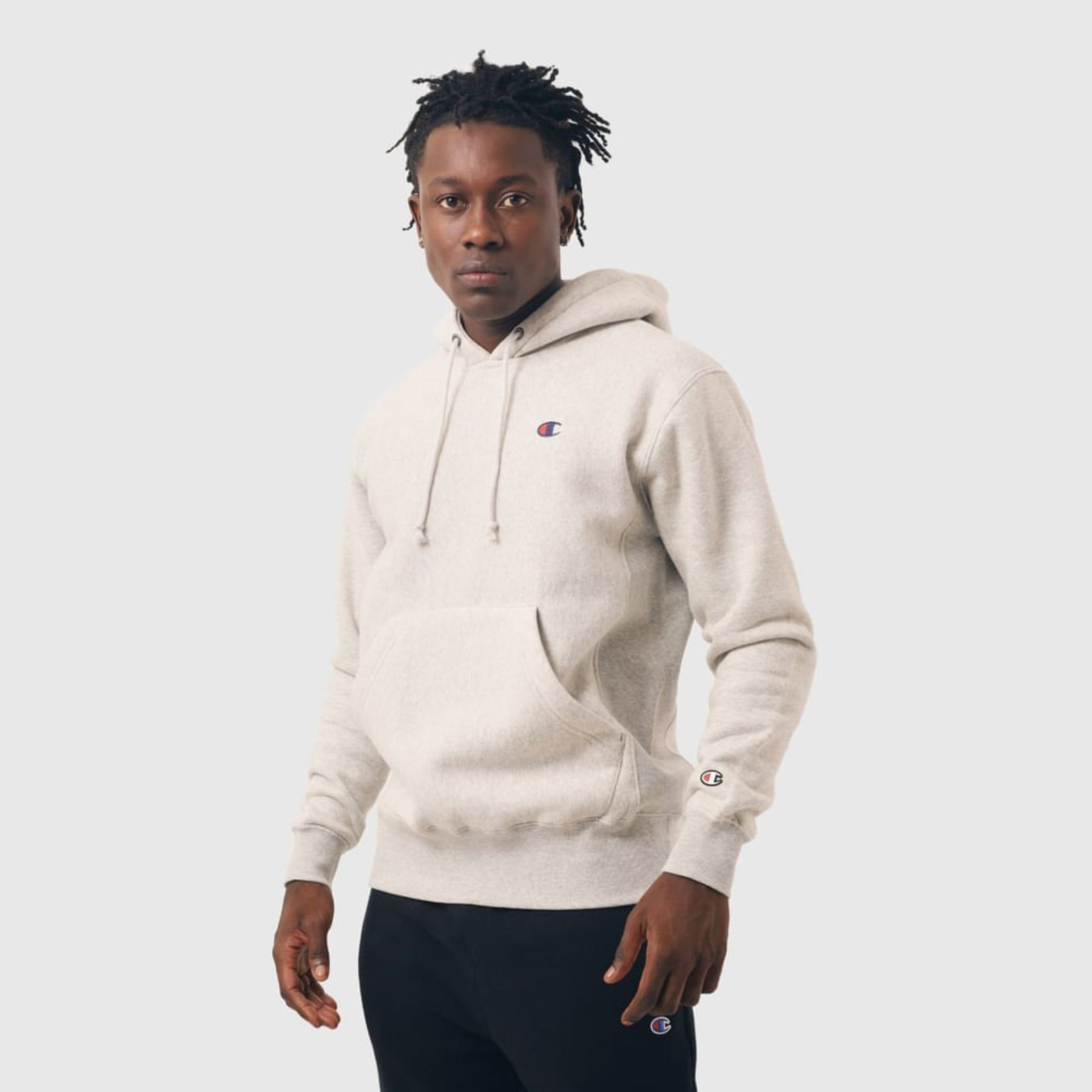 MOLETOM CHAMPION LIFE HOODIE REVERSE WEAVE C EMBROIDERY