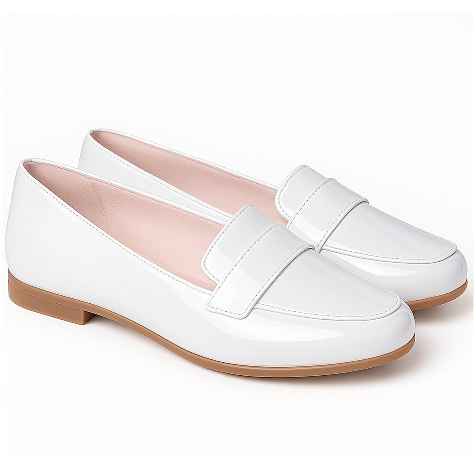 Infantil – Sapato Mocassim Branco Feminino Juvenil Menina Pepite