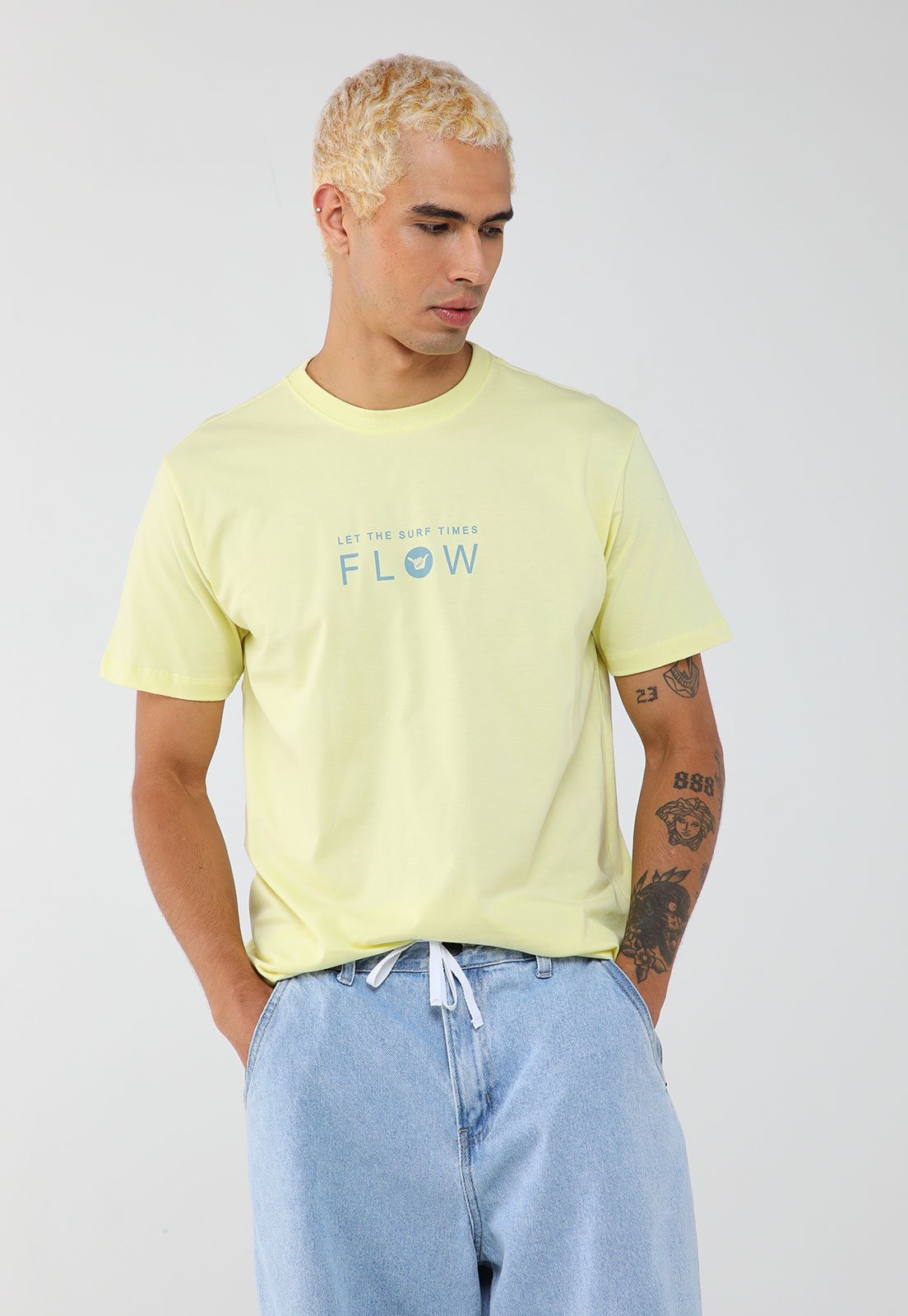 Camiseta Masculina Hang Loose Silk Flow Amarelo