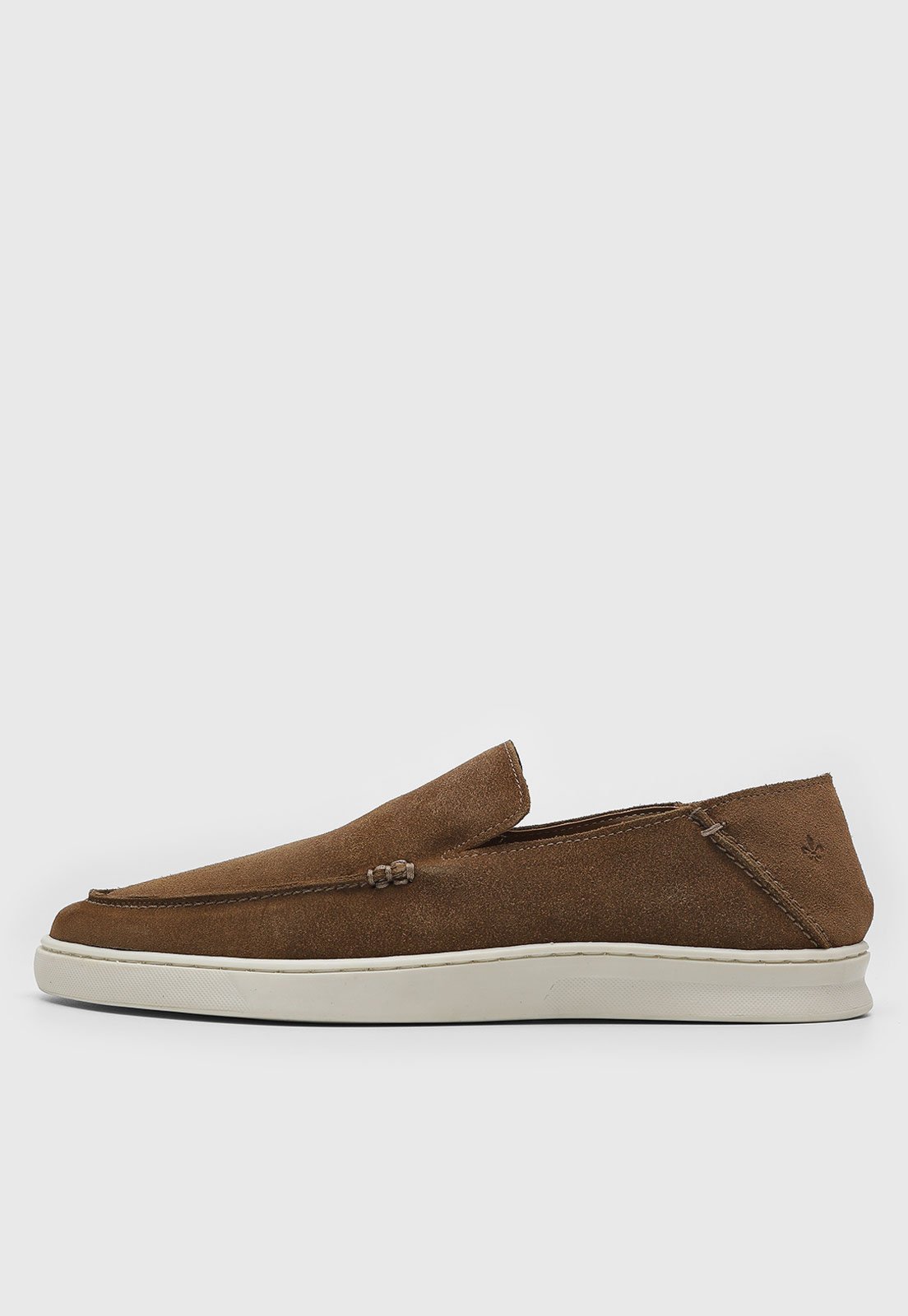 Sapato de Couro Casual Masculino Dudalina Camurça Marrom