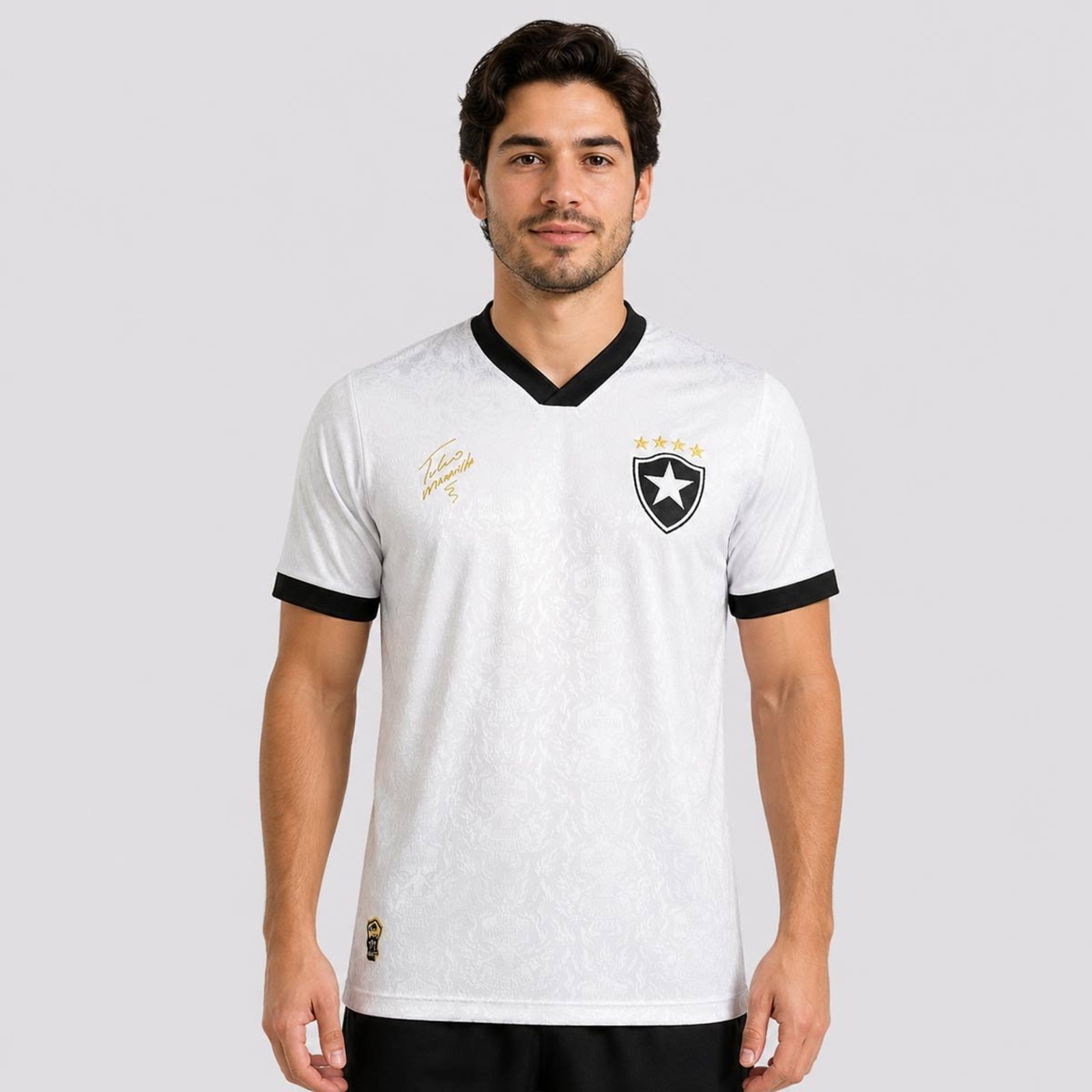 Camisa Botafogo Retrô 1995 TM7 Jacquard Branca