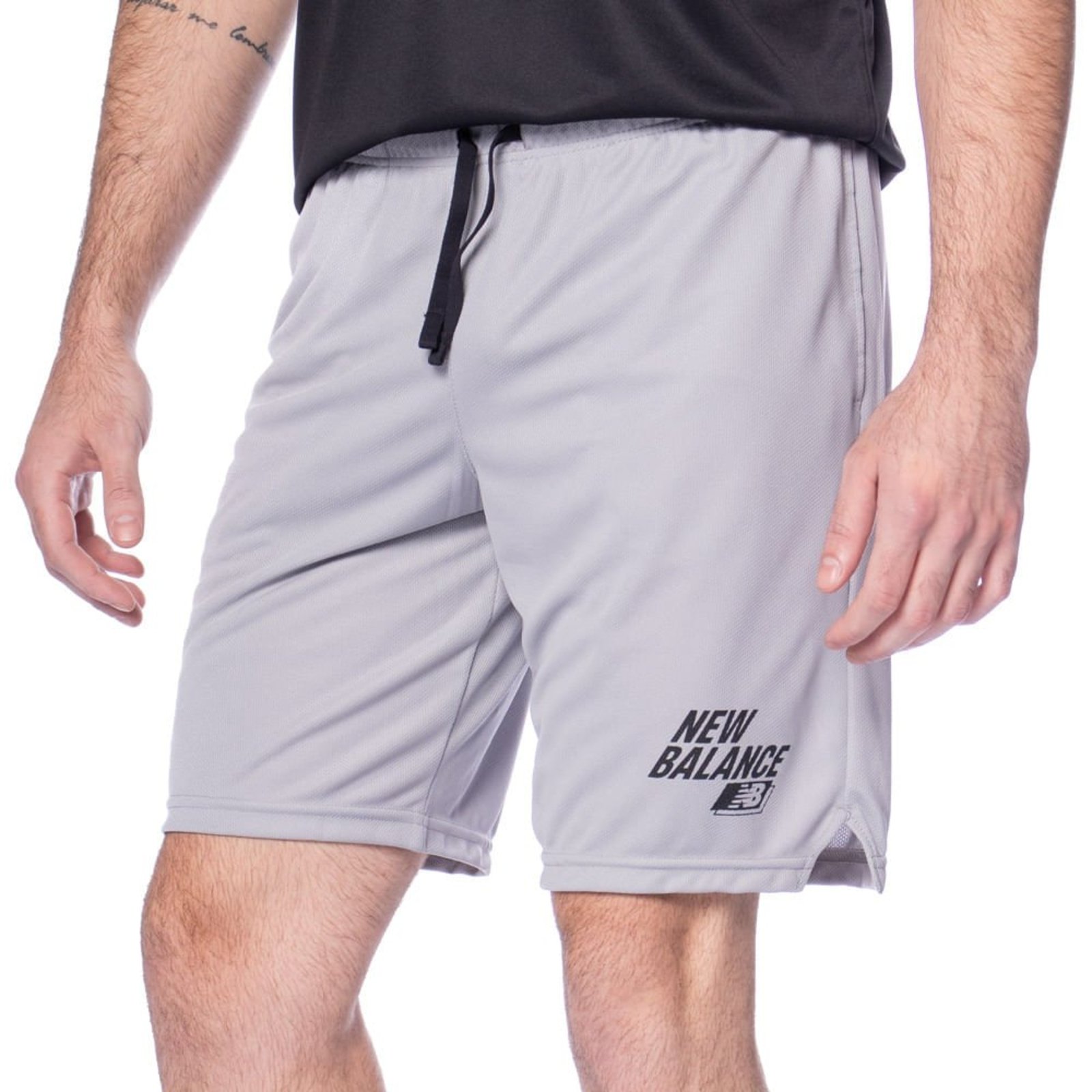 Bermuda Masculina New Balance Graphic 9 Esportivo Cinza