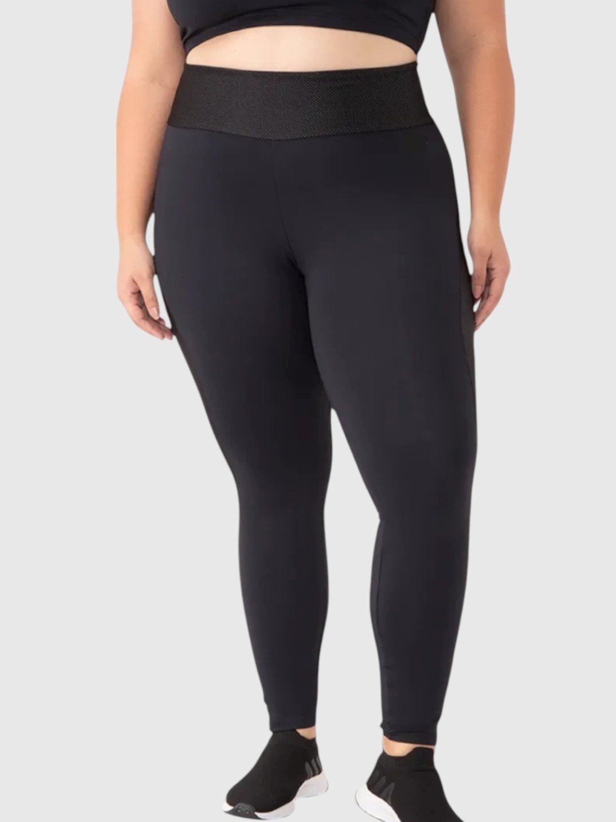 Calça Leggings D Bell Outlet Fashion Plus Size Cós Alto Preto