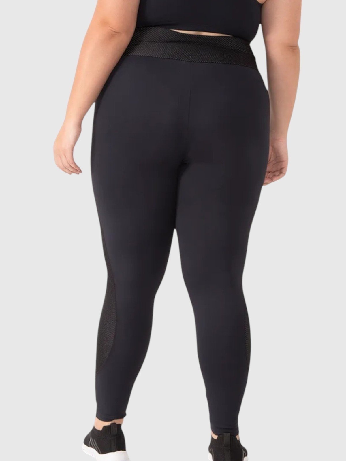 Vista 3 Calça Leggings D Bell Outlet Fashion Plus Size Cós Alto preto D BELL OUTLET FASHION preto