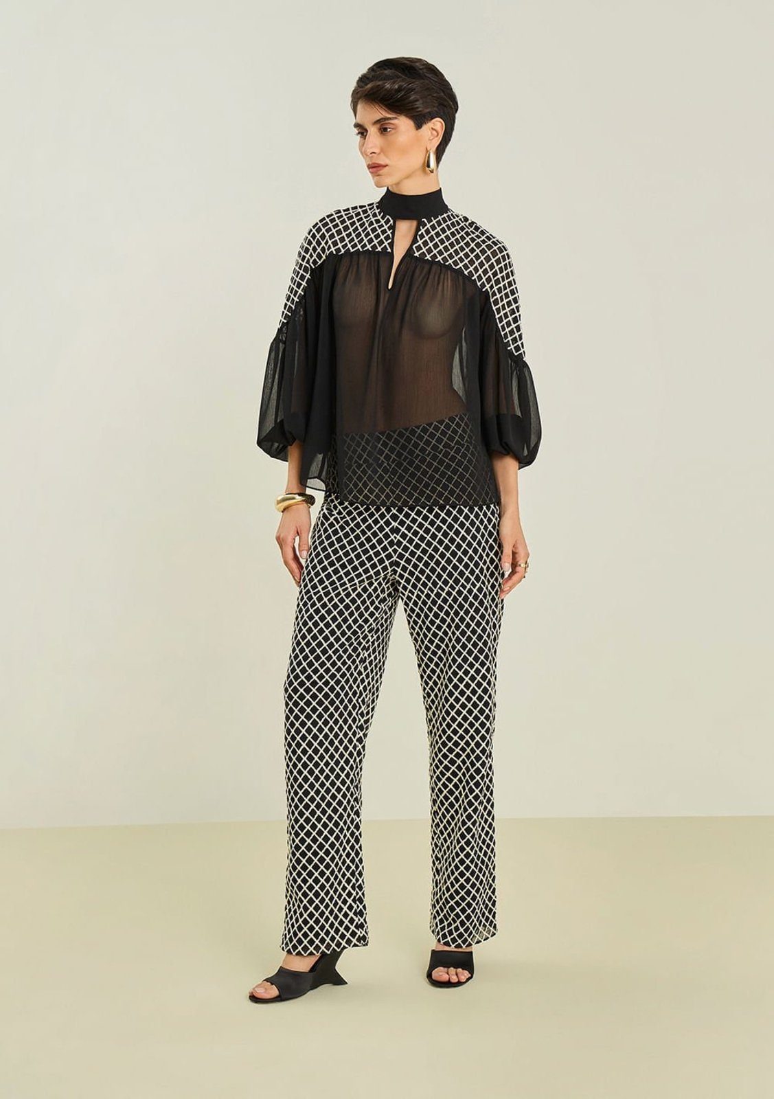 Calça Maria Valentina Reta Alta Preto