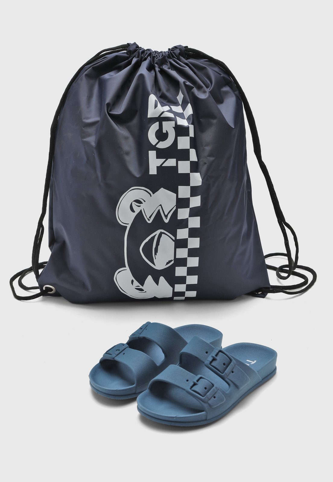Infantil - Chinelo Tigor T Tigre Duas Tiras Azul