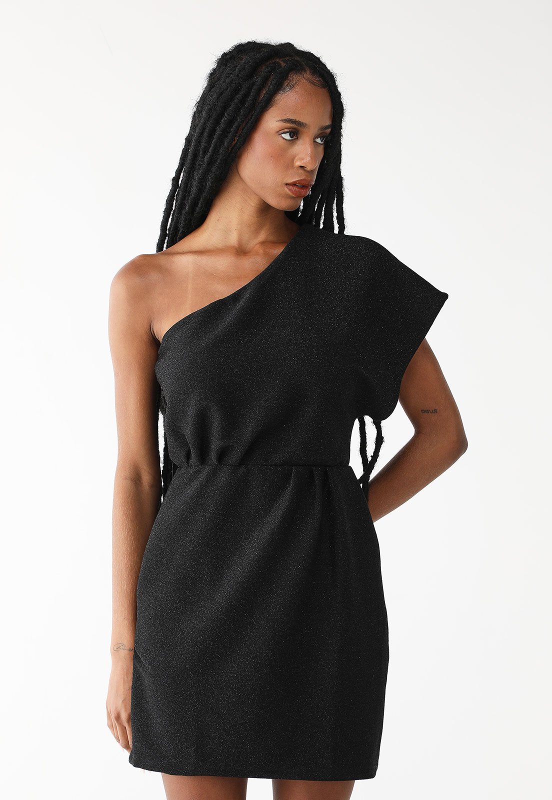 Vestido Colcci Curto Ombro Único Preto