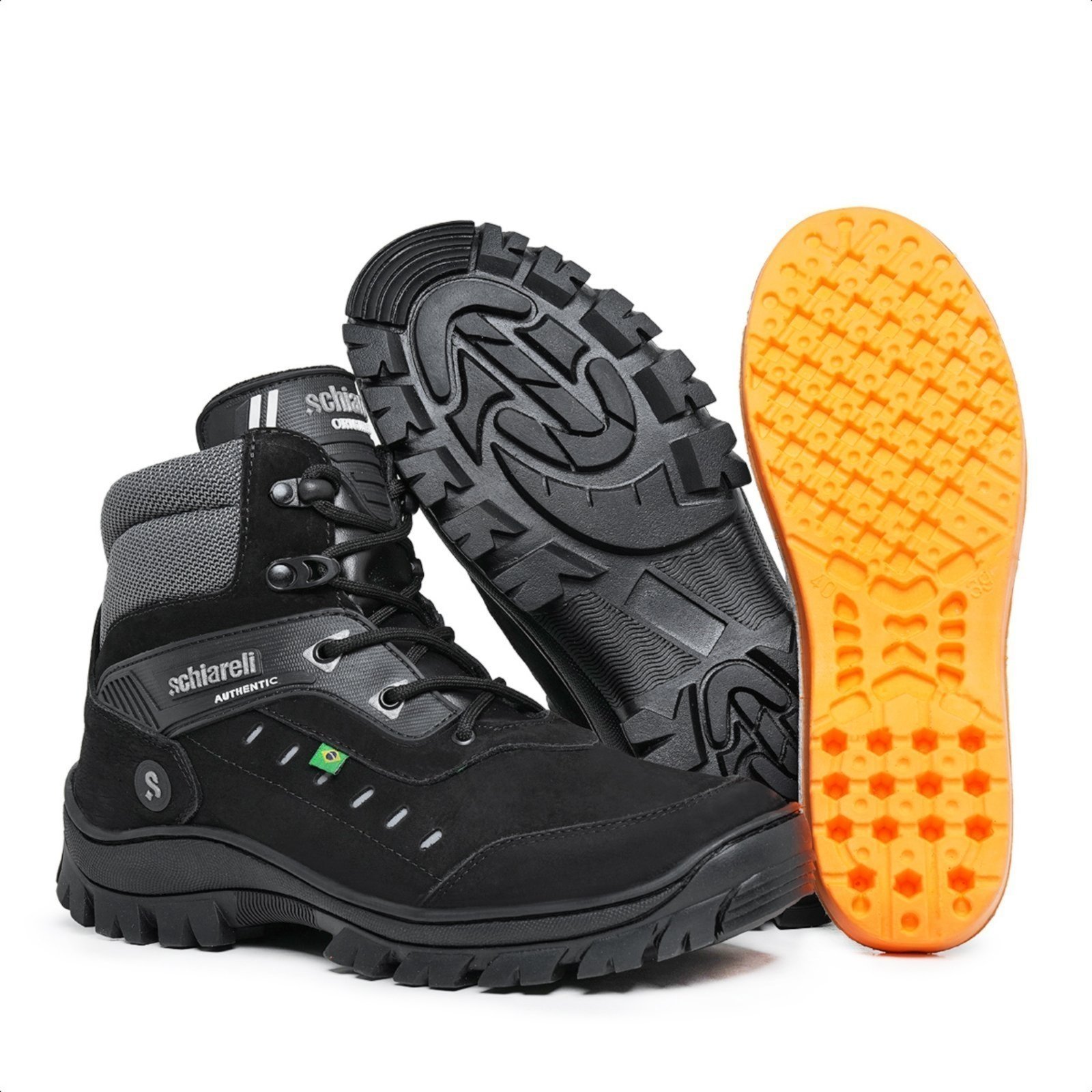 Bota Masculina Coturno Adventure Preto Militar Schiareli 730