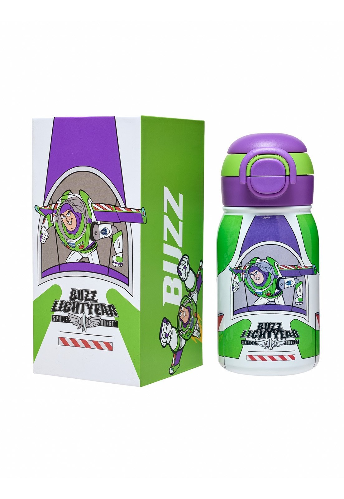 Infantil - Garrafa Disney Buzz Lightyear Térmica Bocal Duplo Aço Inox 500ML