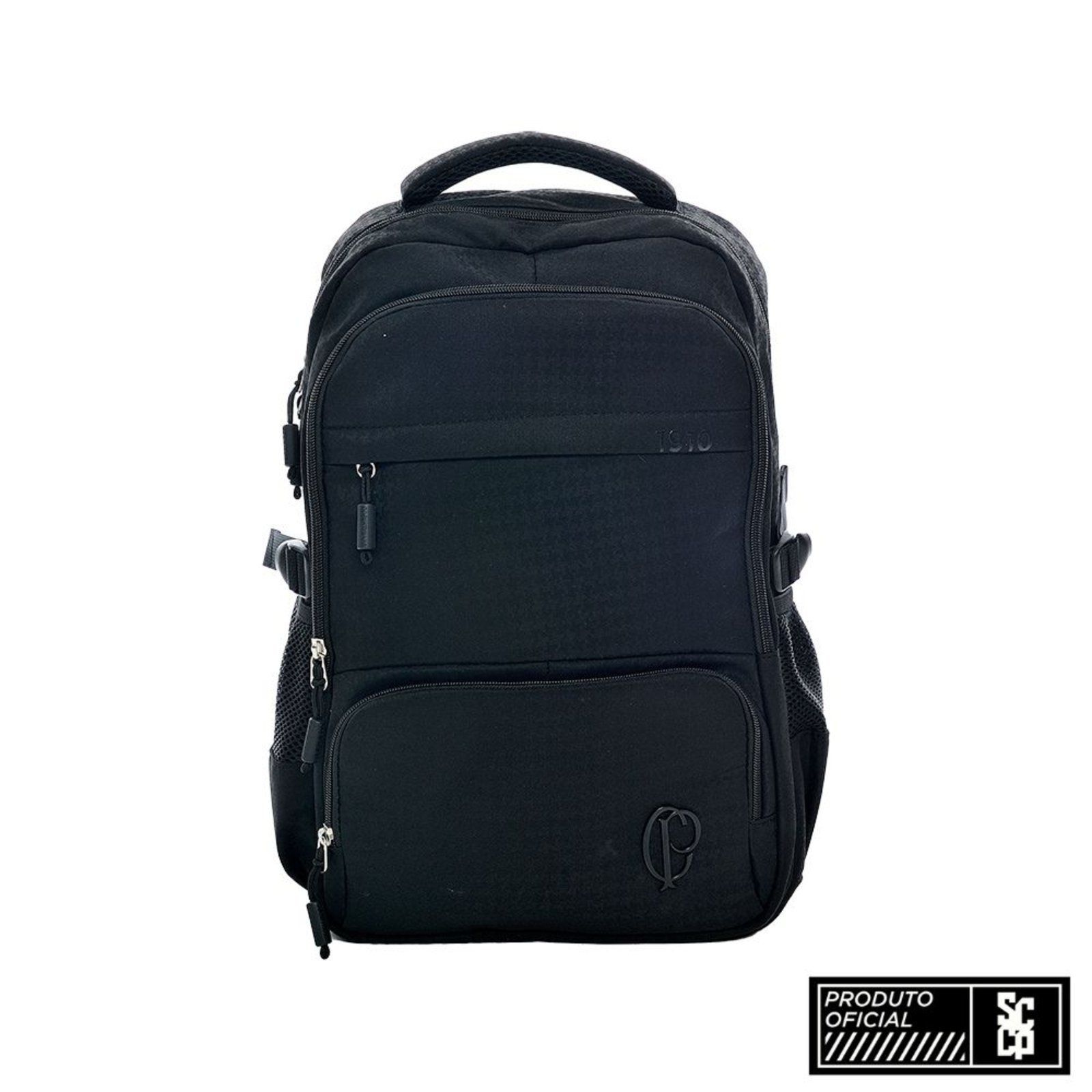 Mochila Corinthians Oficial Urban Esportiva Casual CP Preto