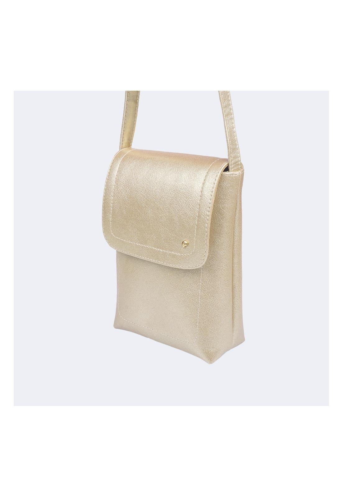 Infantil - Bolsa Pampili Tiracolo Metalizada Dourada U Dourado