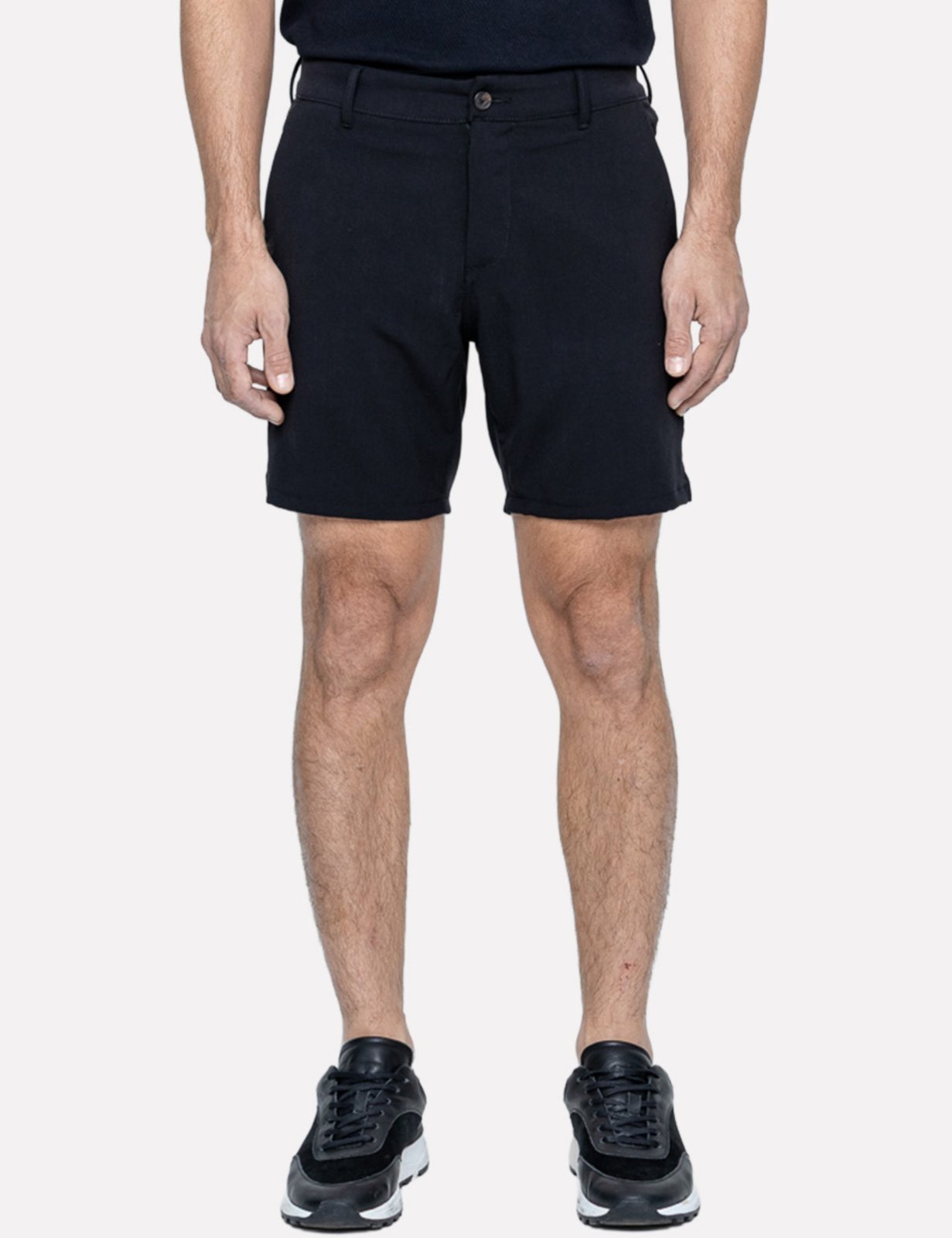 Short K&J Black Masculinio Regular Alfaiataria Everyday Preto