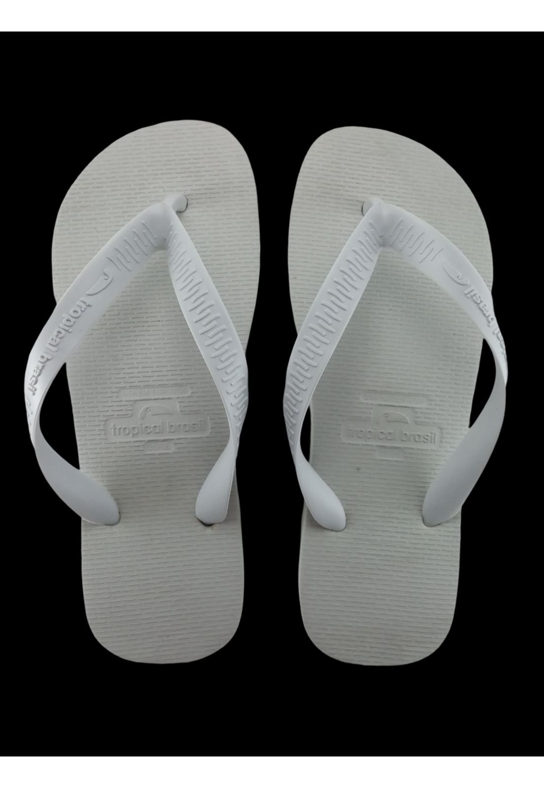 Chinelo Tropical Brasil Bi-Color Branco