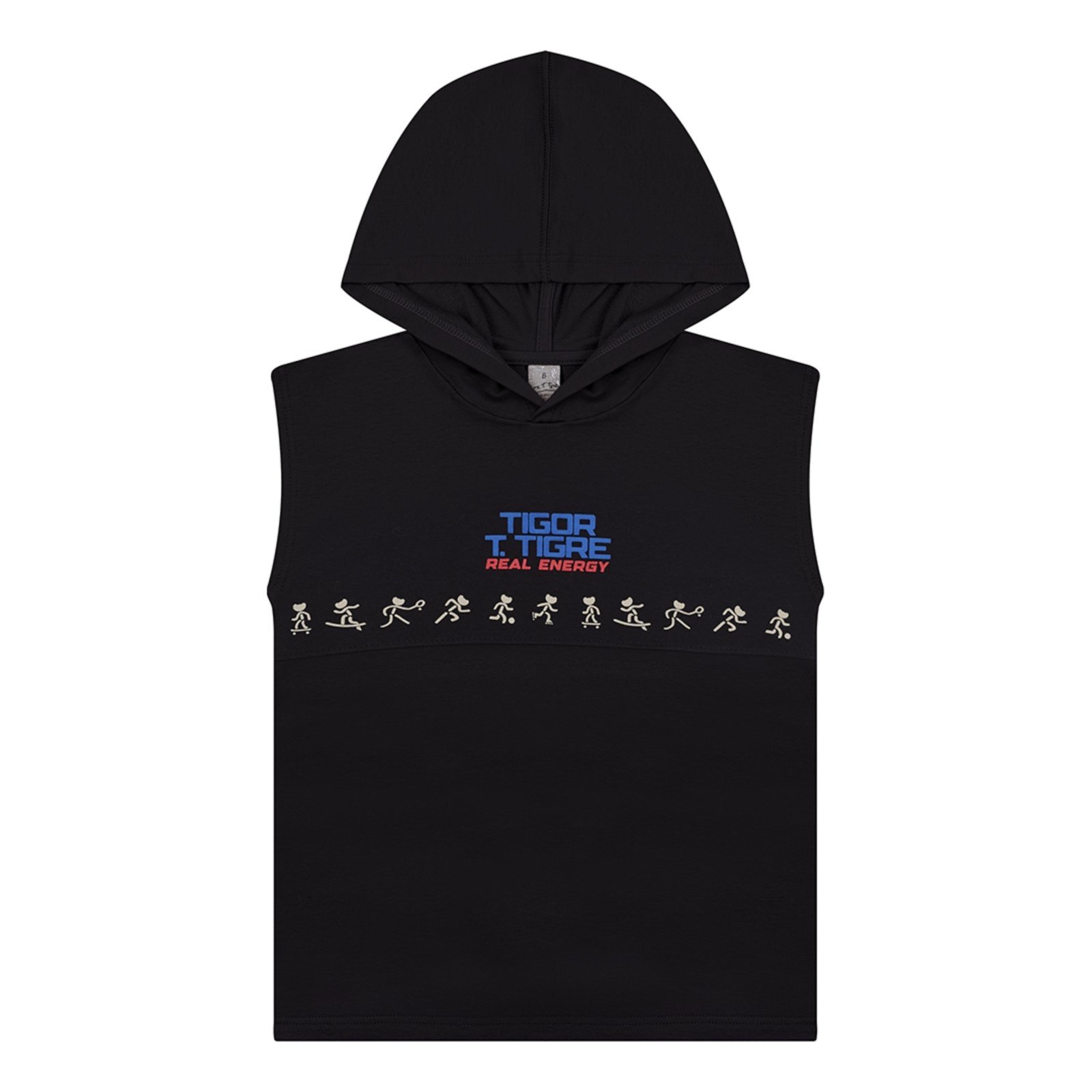 Infantil - Camiseta Regata Com Capuz Masculino Tigor T. Tigre