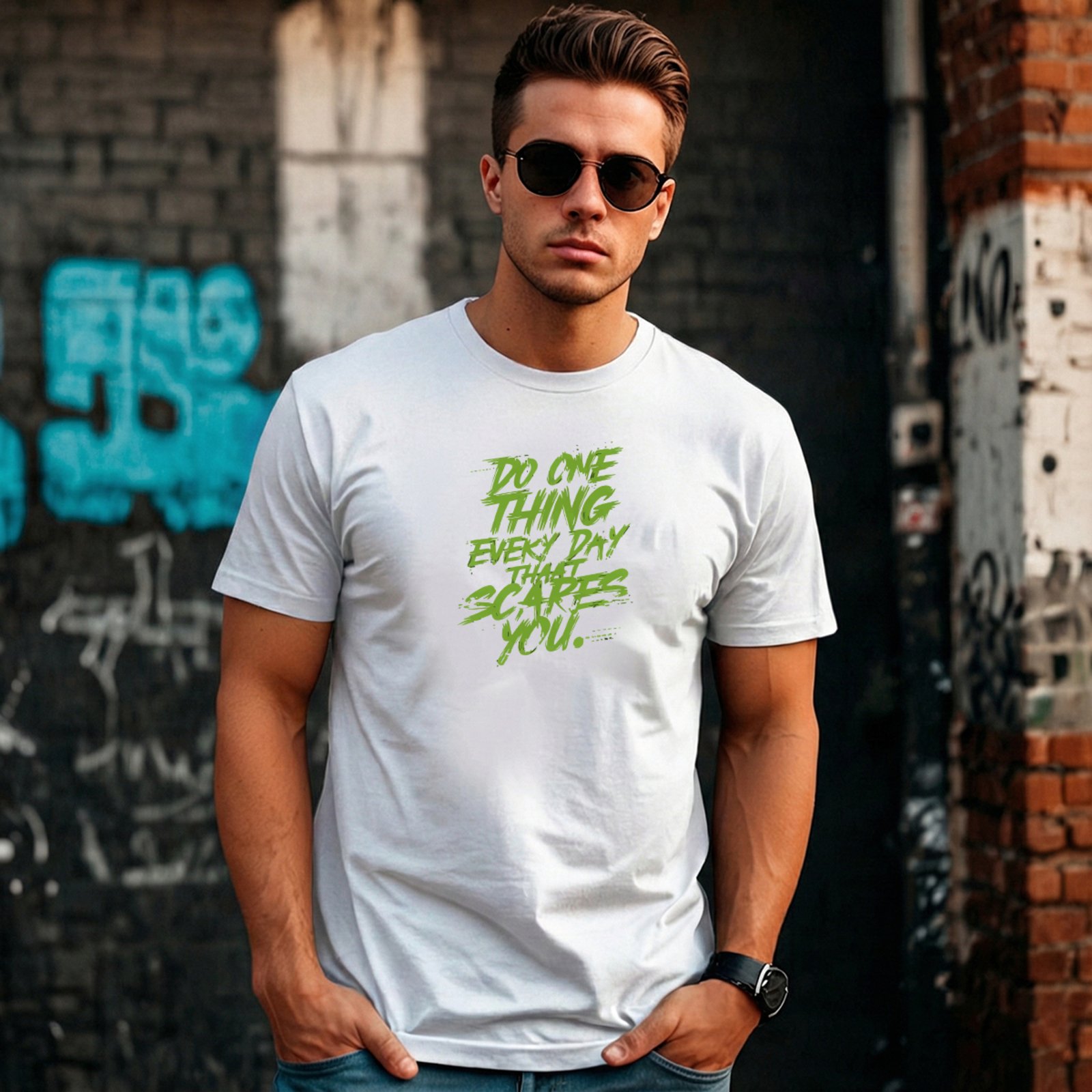 Camiseta Masculina Sartre Algodão Básica Branca Manga Curta Gola Redonda Estilo Versátil Conforto Macia Estampa Do One