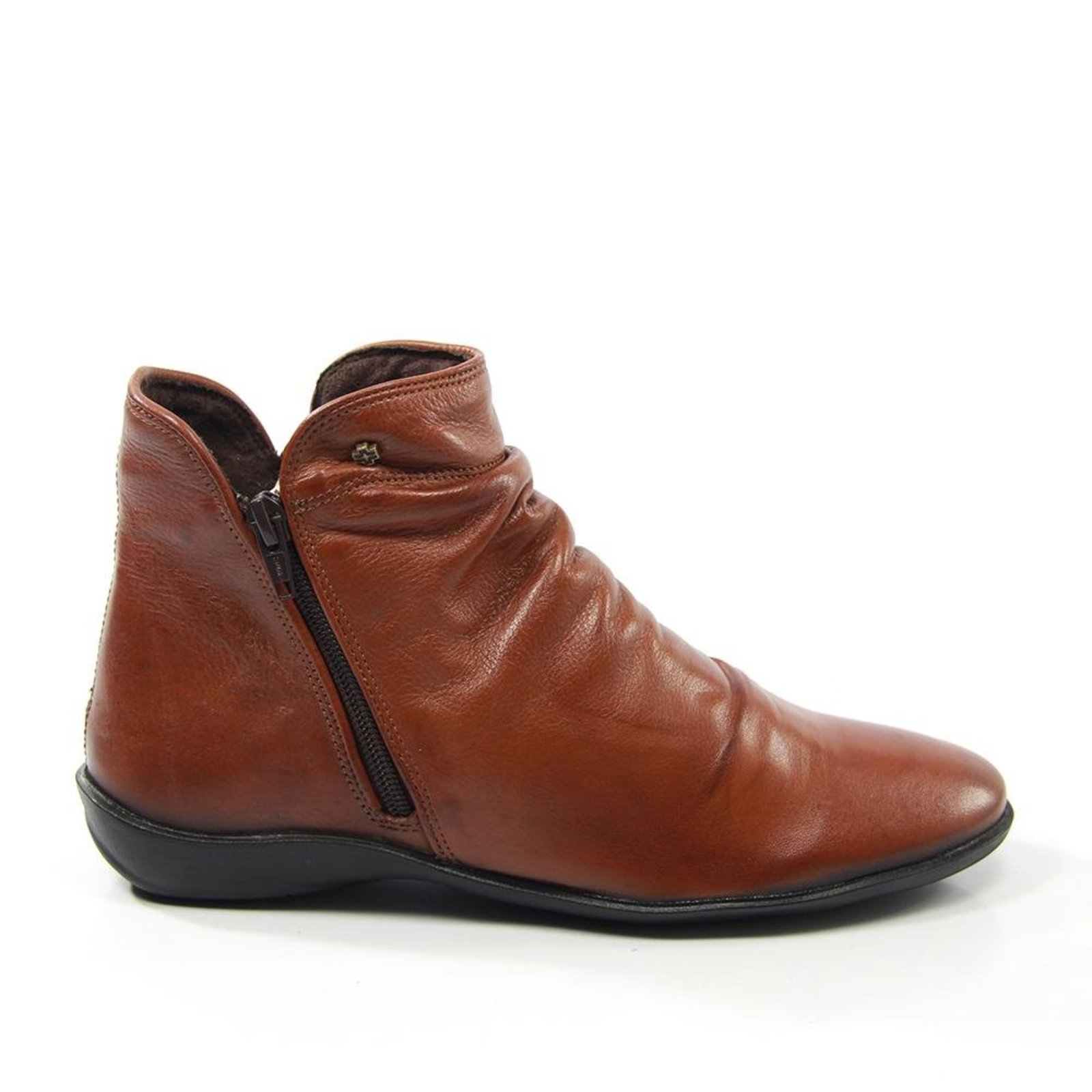 Bota Feminina ANG820E Couro Mogno Incolor