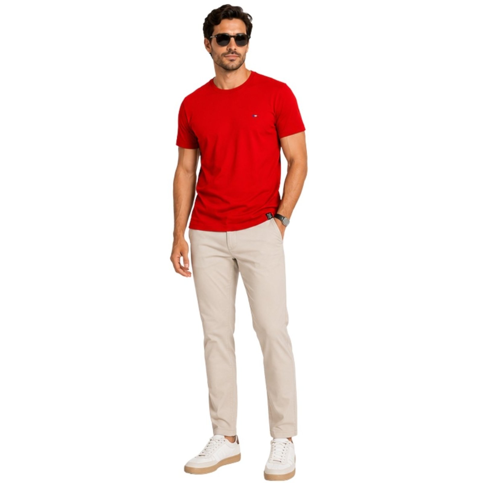 Camiseta Masculina Básica Lisa FMF Conforto Premium Vermelho