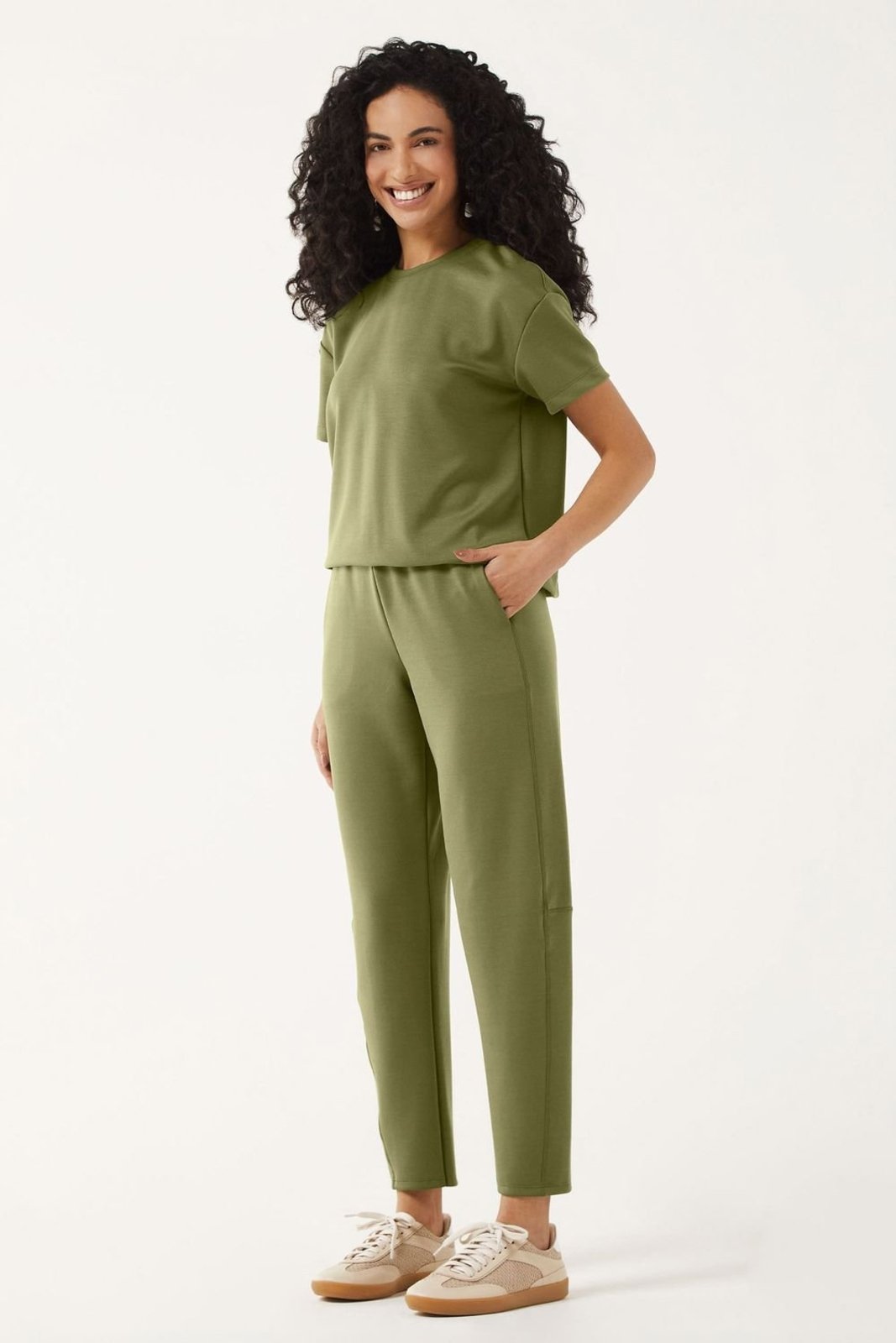 Calça Feminina Esmera Com Bolsos Marialícia Verde