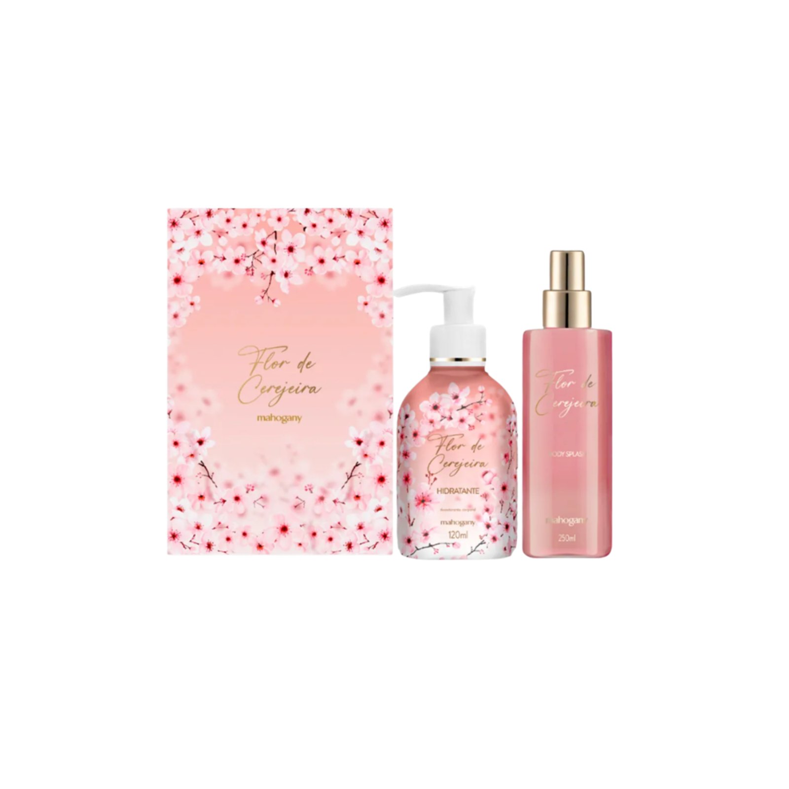 Mahogany Kit Flor De Cerejeira Body Splash 250ml + Hidratante 120ml