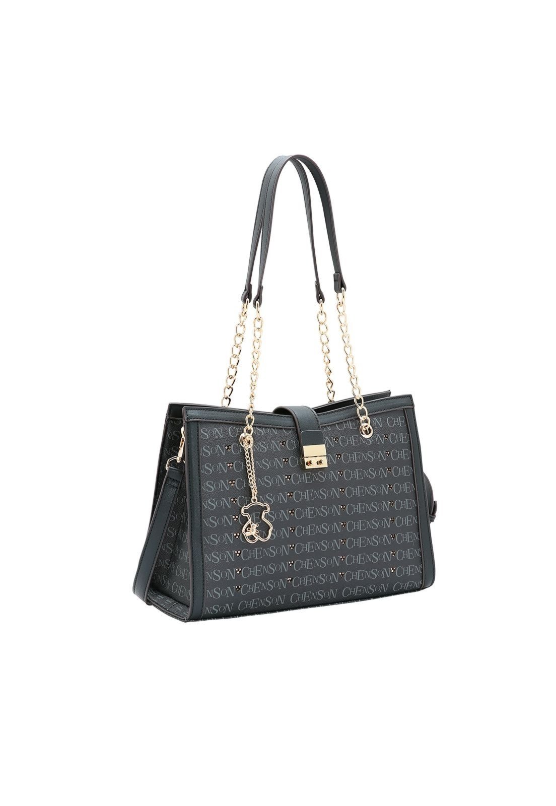 Bolsa Feminina Chenson Cristal Monograma 3485400 Preto