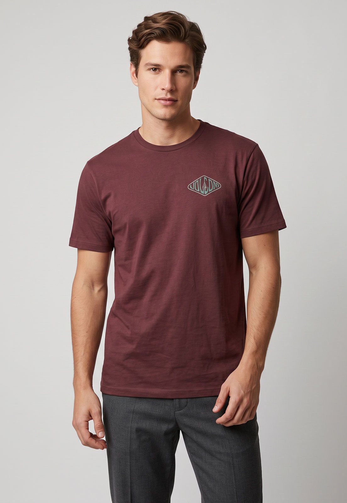 Camiseta Masculina Volcom Silk Graphic Vinho