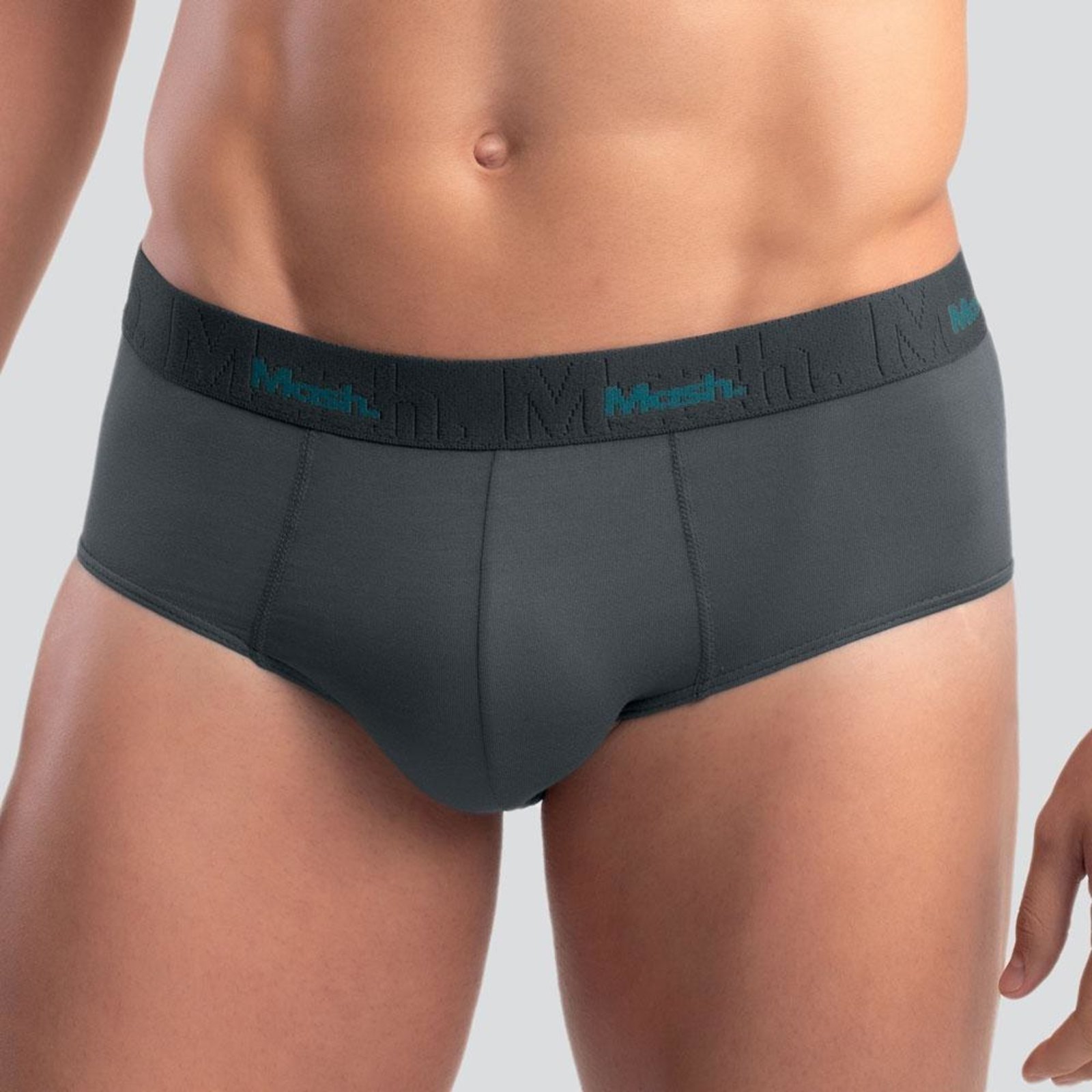 Vista 3 Cueca Boxer Modal Mash Masculina Elástico Azul escuro G preto azul MASH preto azul