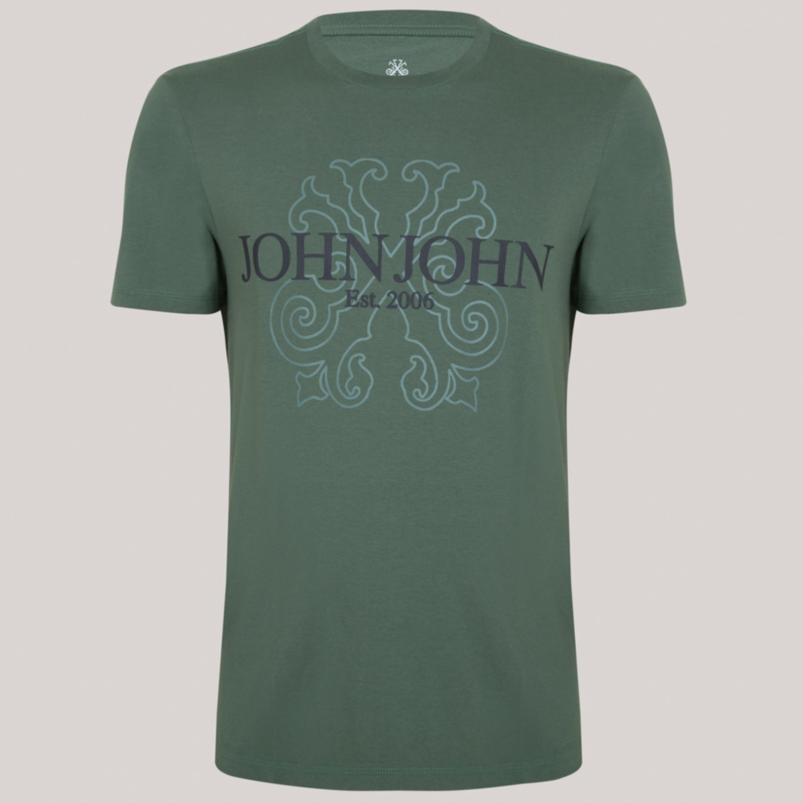 Camiseta John John Regular Brand Pr26 Verde Escuro Masculino