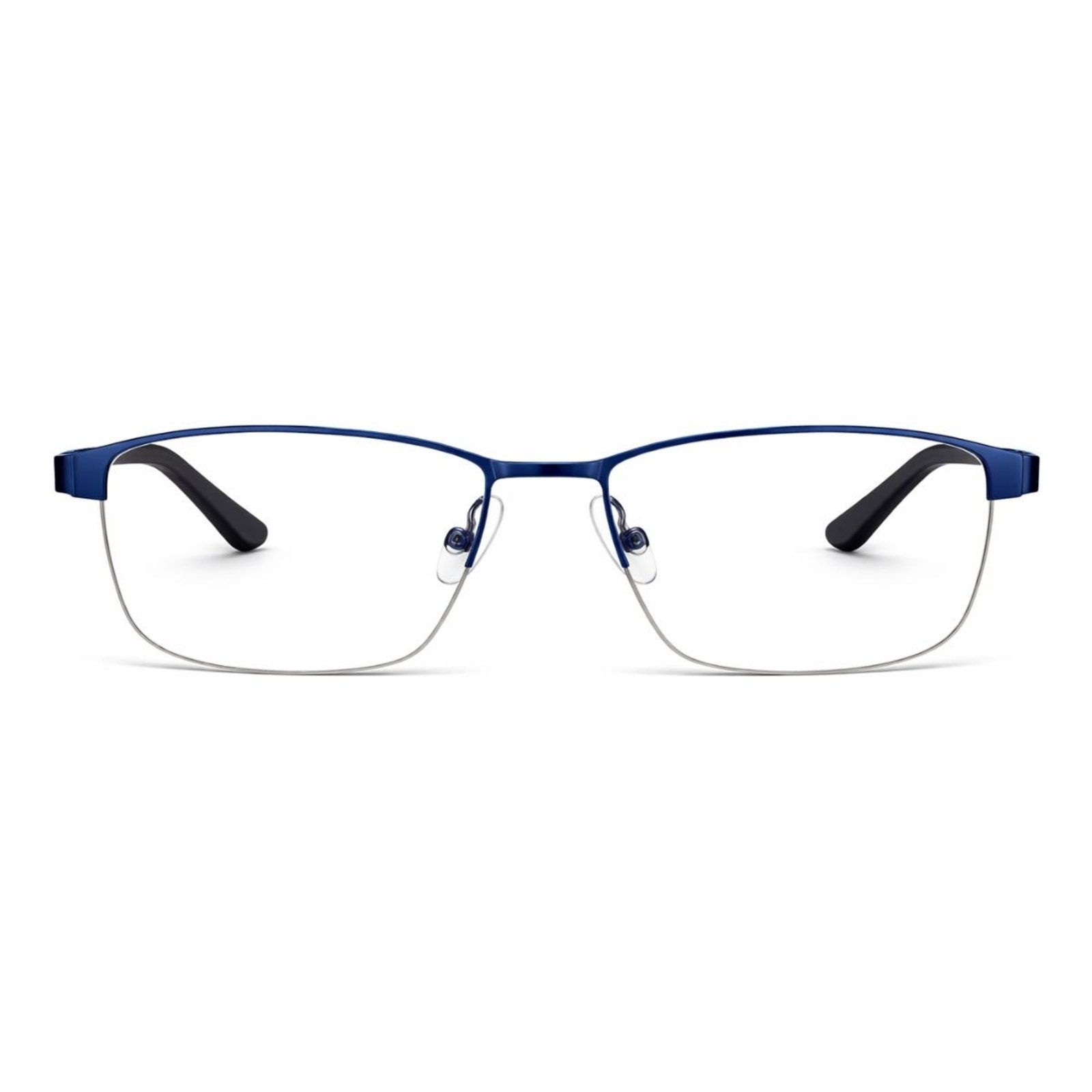 Armação Óculos de Grau Masculino Metal Premium Leve Confortável Azul