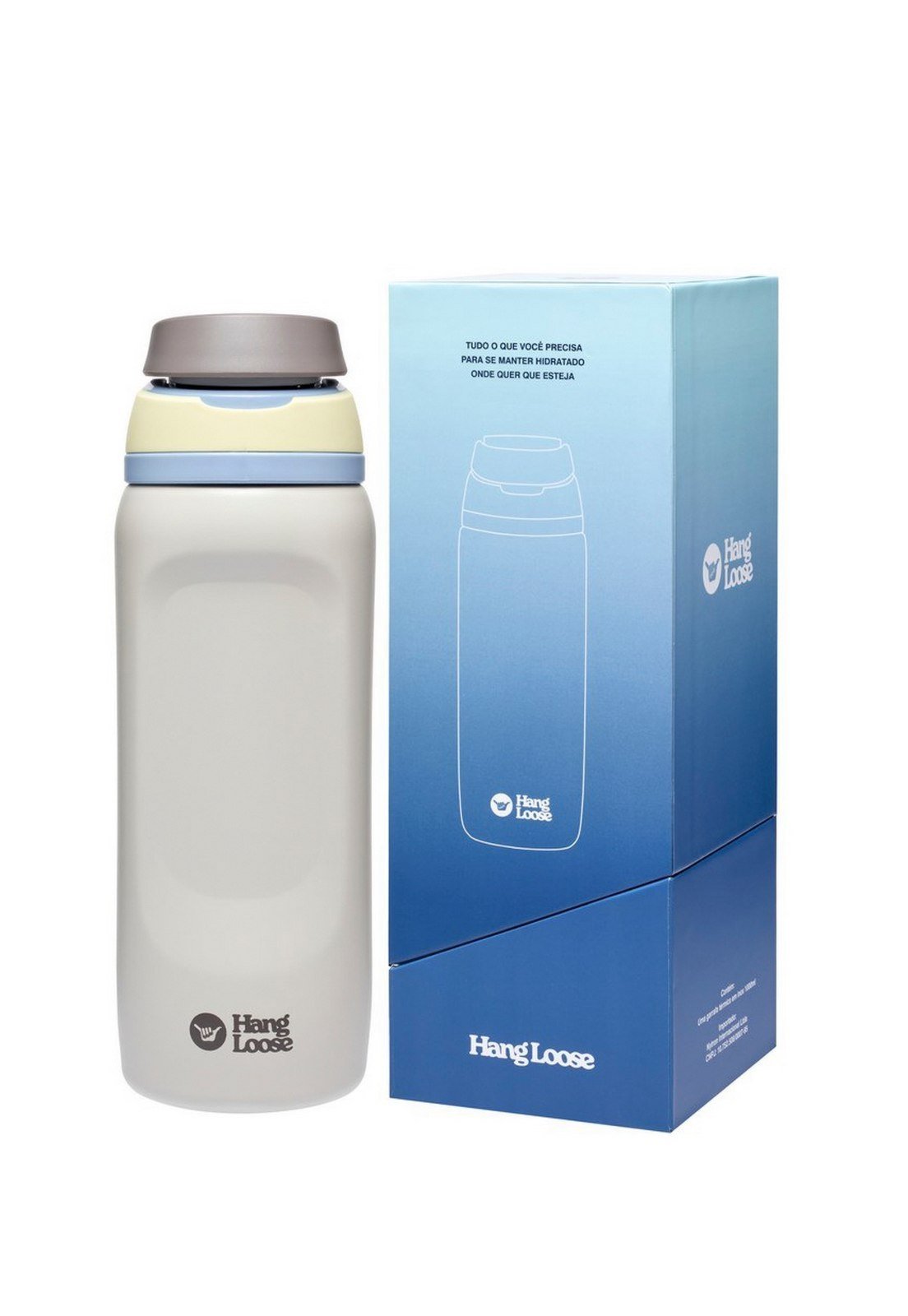 Garrafa Térmica Hang Loose Bege Aço Inox 770 Ml Resistente