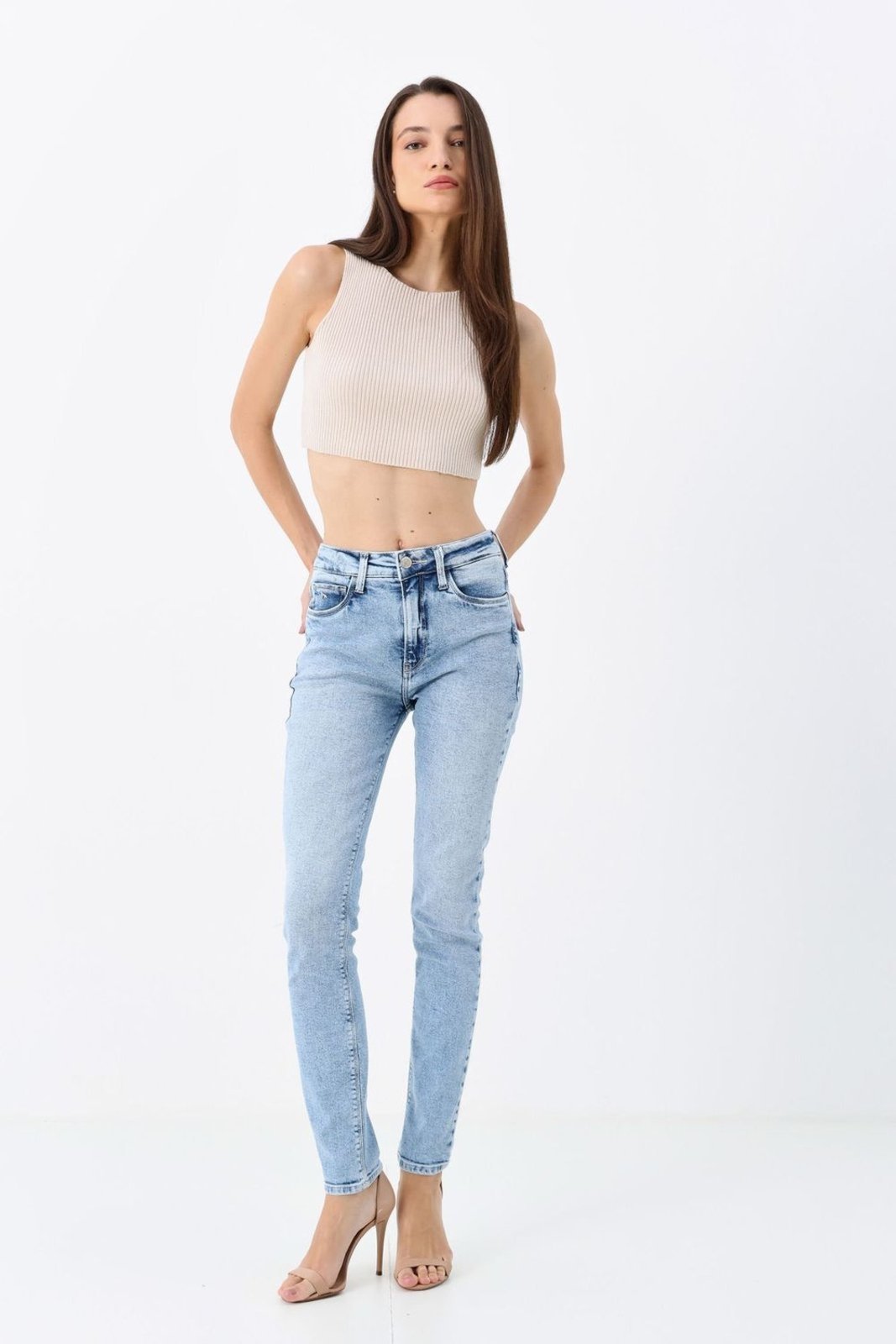 Calça Jeans Estonada Clara ACT Feminina