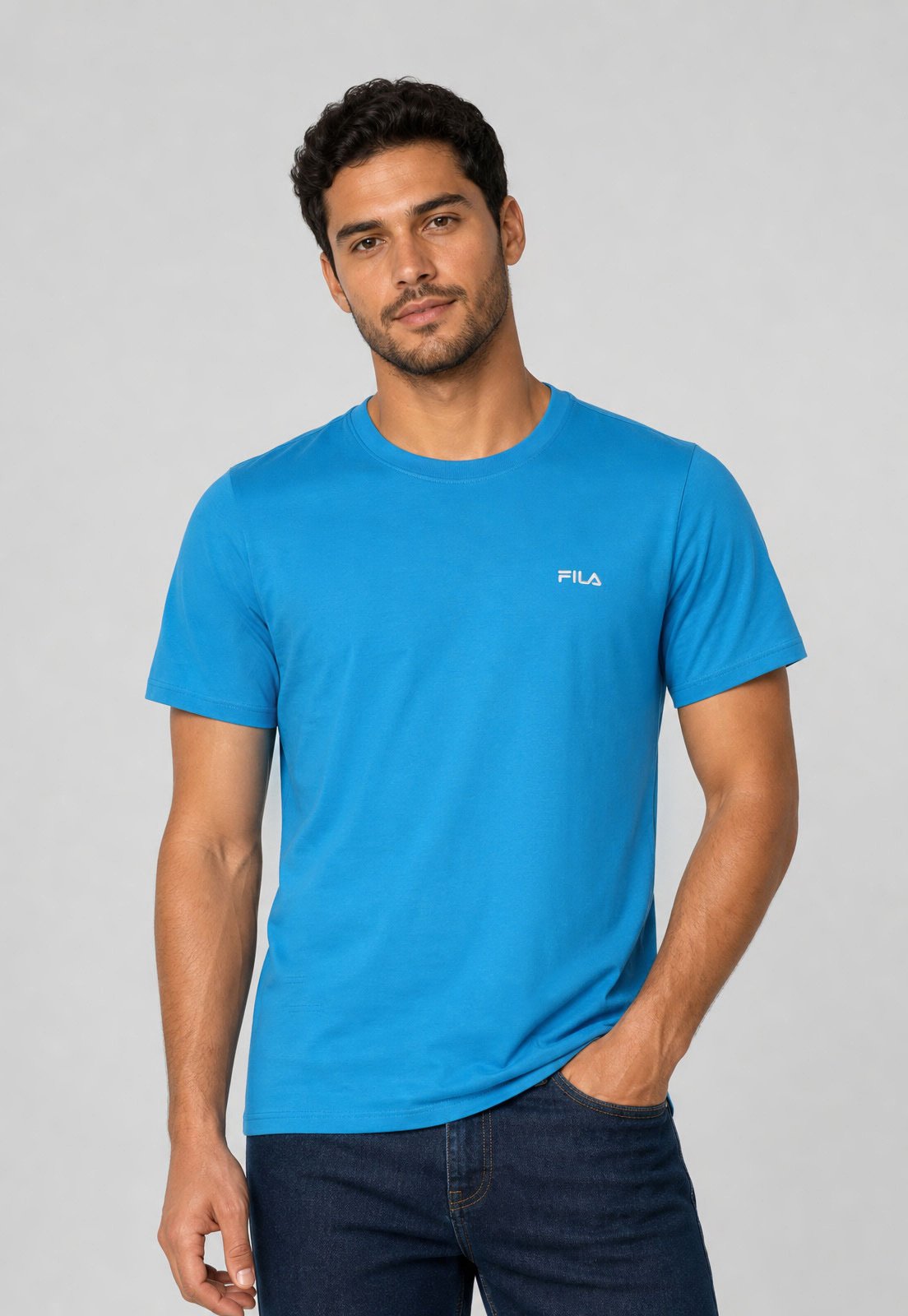 Camiseta Masculina Fila Classic Azul