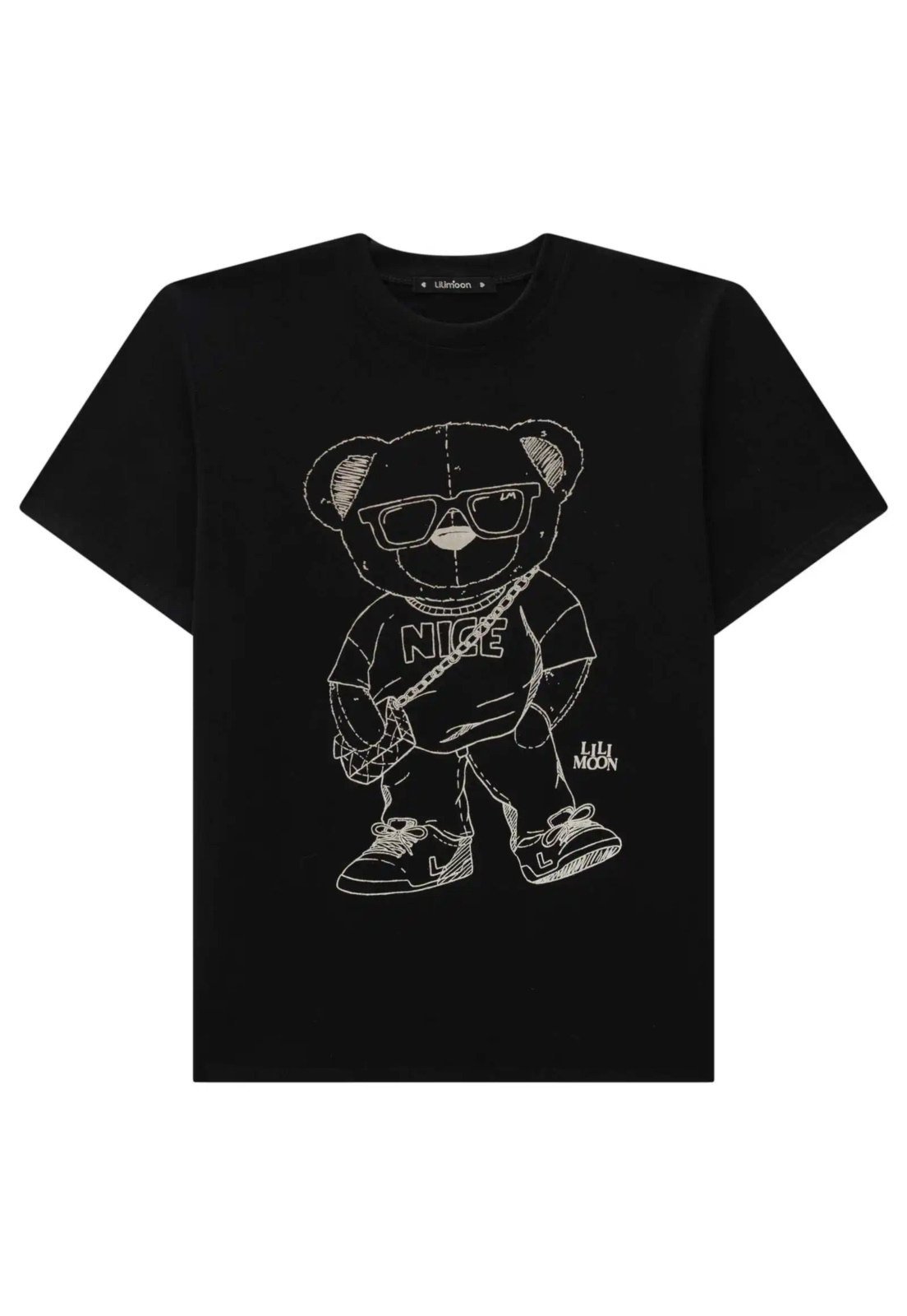 Vista 2 Infantil - T-shirt Juvenil Menina Lilimoon preto Lilimoon preto
