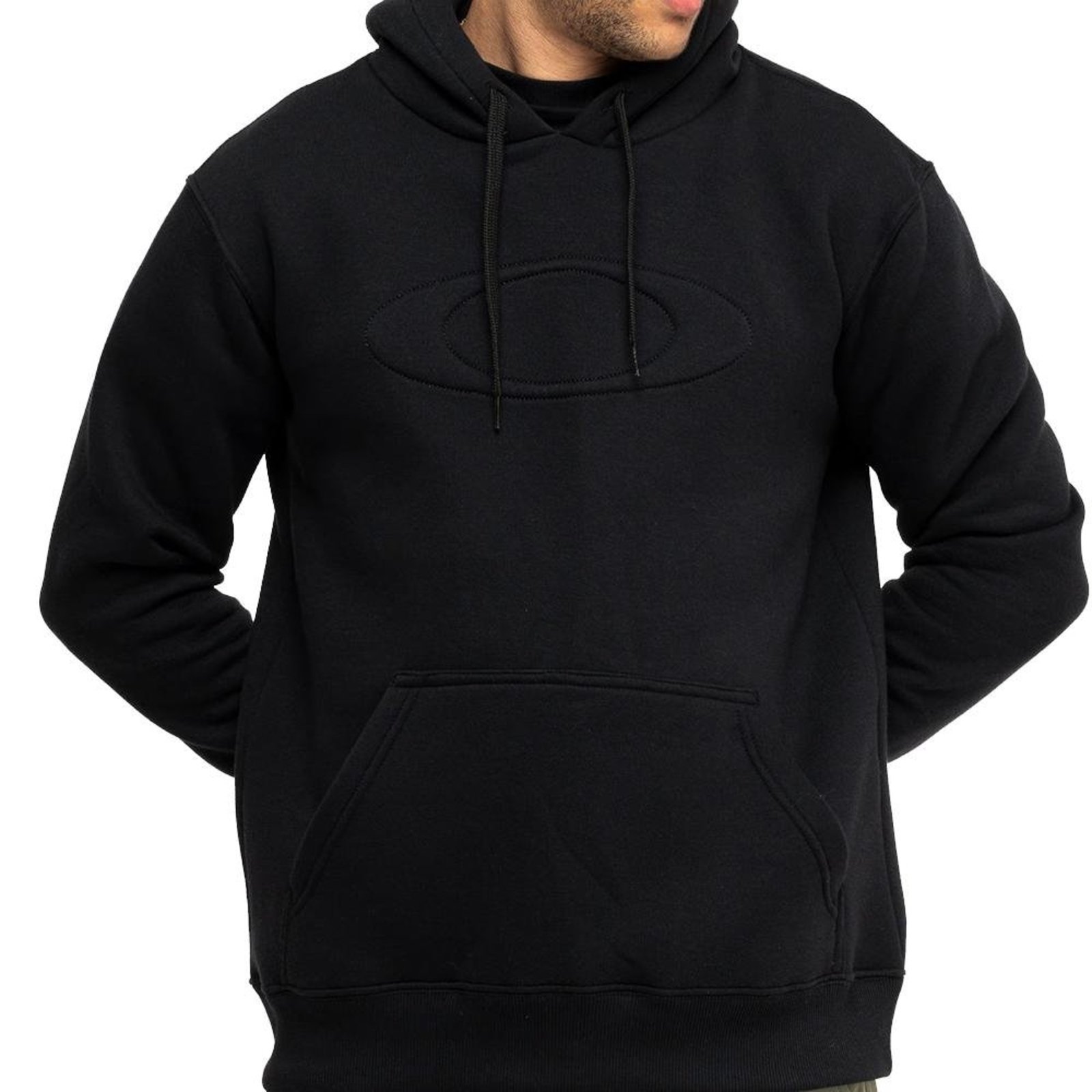 Moletom Oakley Canguru Big O 3D Logo WT26 Masculino Blackout