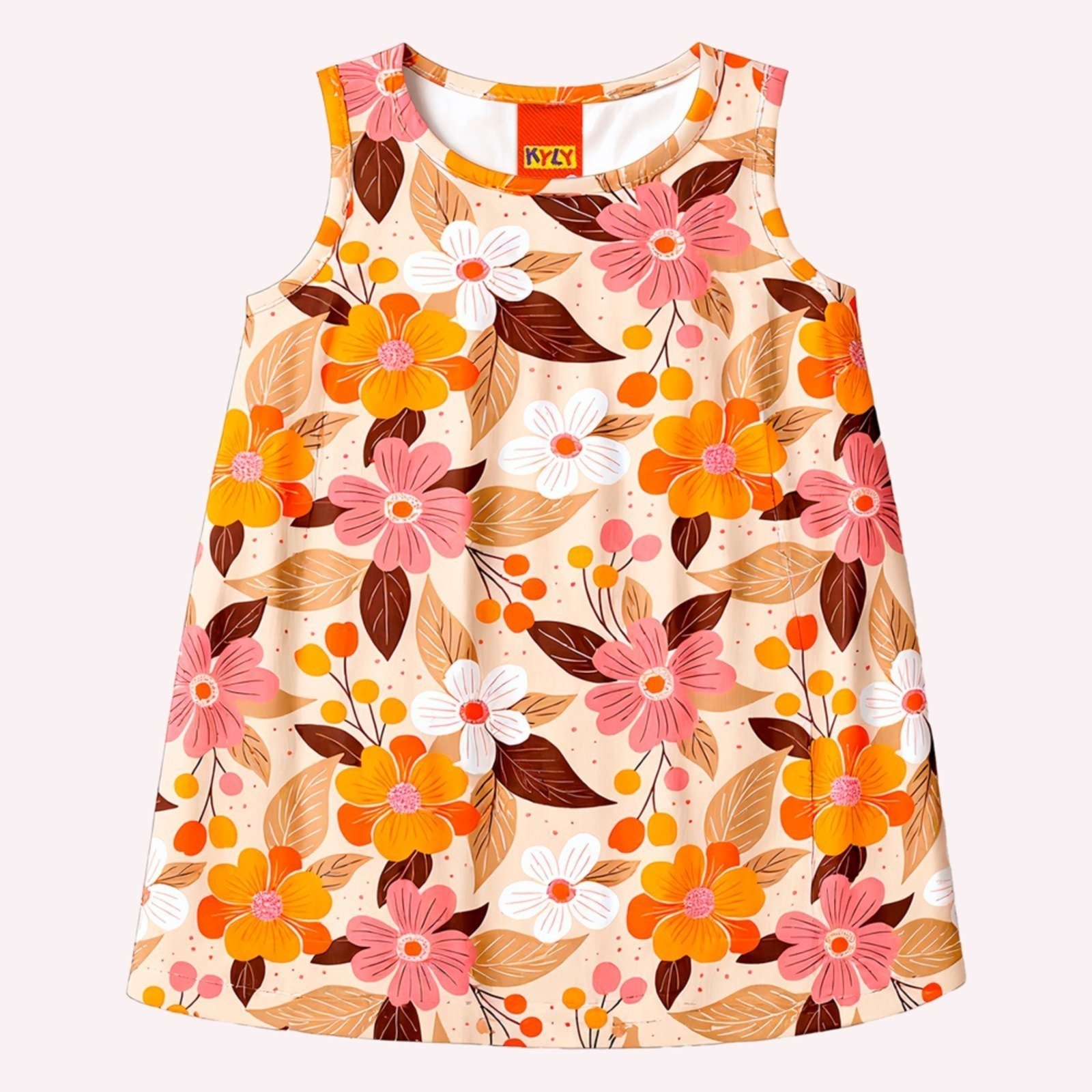 Infantil - Vestido Menina Flores Kyly