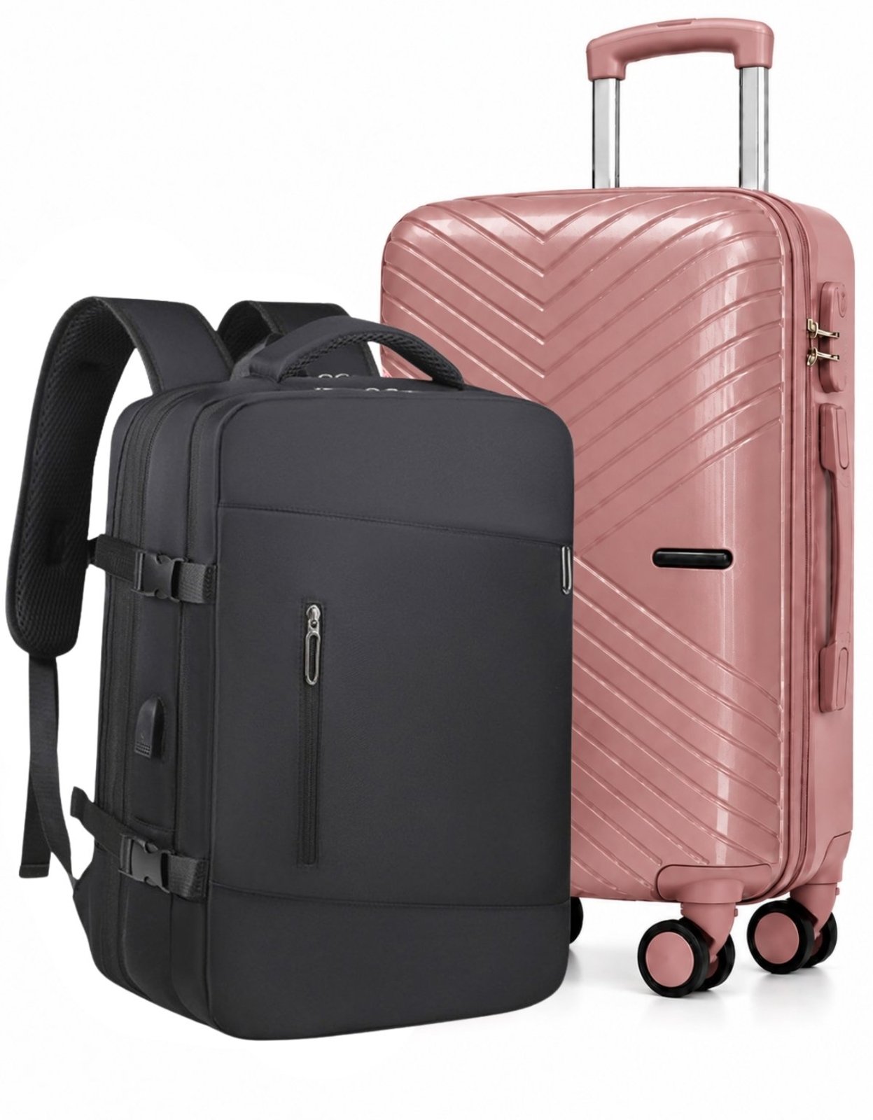 Kit Mala De Viagem 10kg De Bordo Kit Mochila Para Viagem Expansível Executiva Avião Bordo Luisa Rinaldi