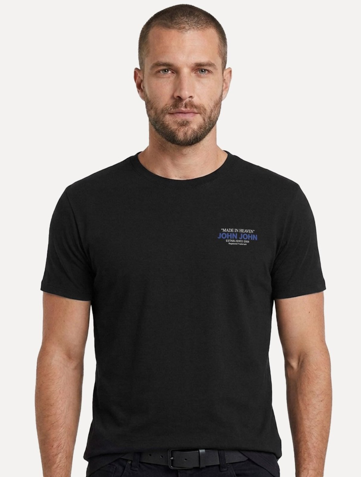 Camiseta John John Masculina Slim Fit Statement Preta