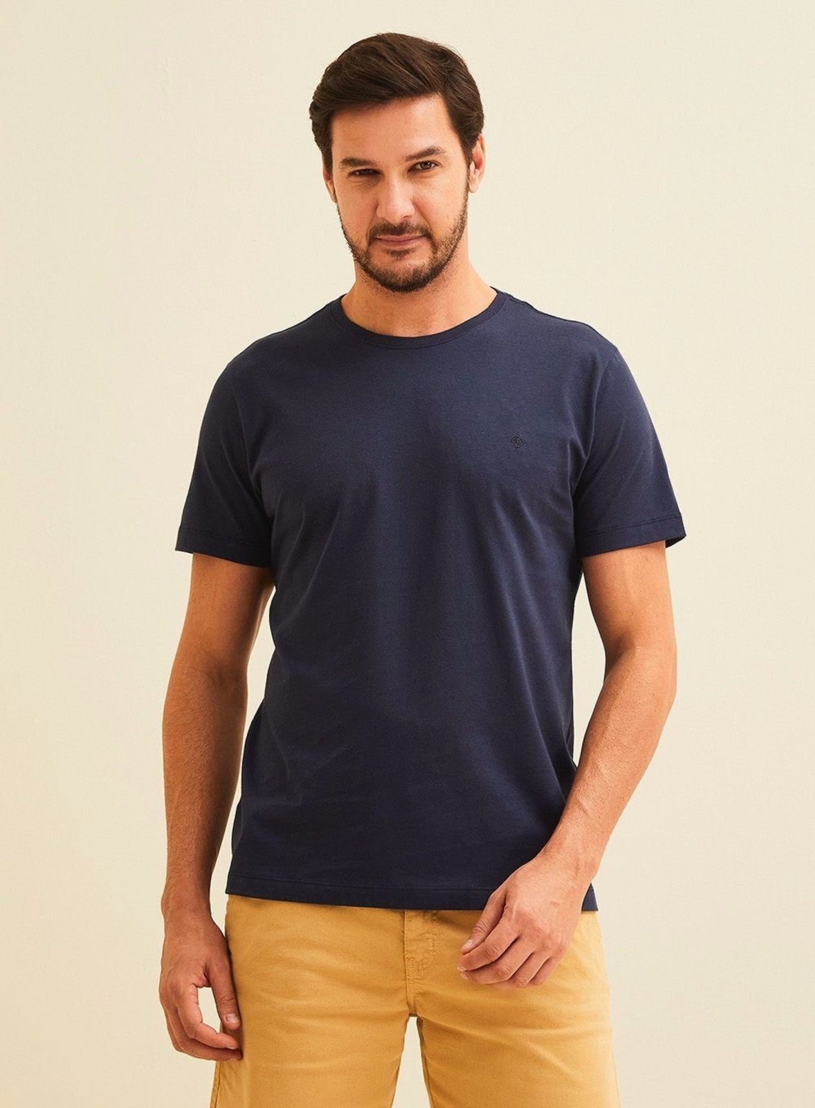 Camiseta Masculina Manga Curta Basic Forum Azul Olympic