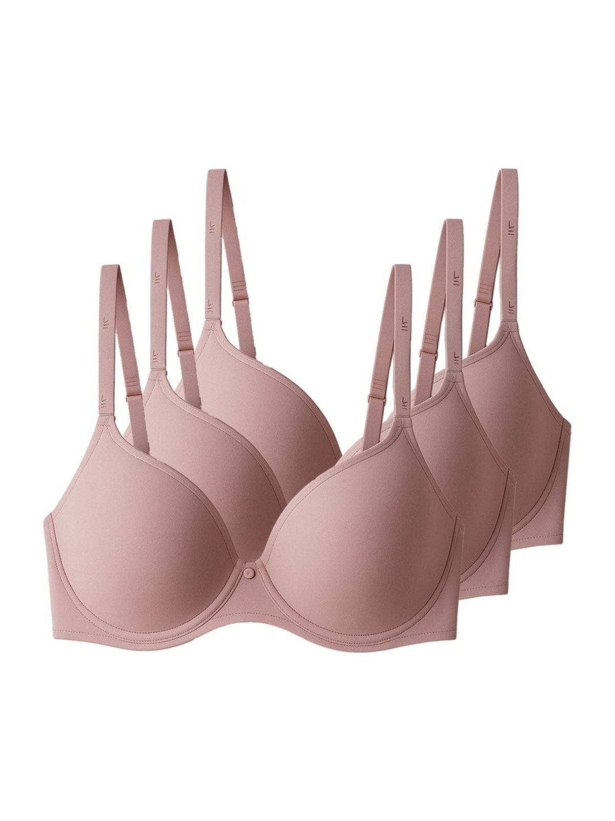 Vista 2 Kit com 3 Sutiãs com Aro e Bojo Liz 51381 Taça D rosa Liz rosa