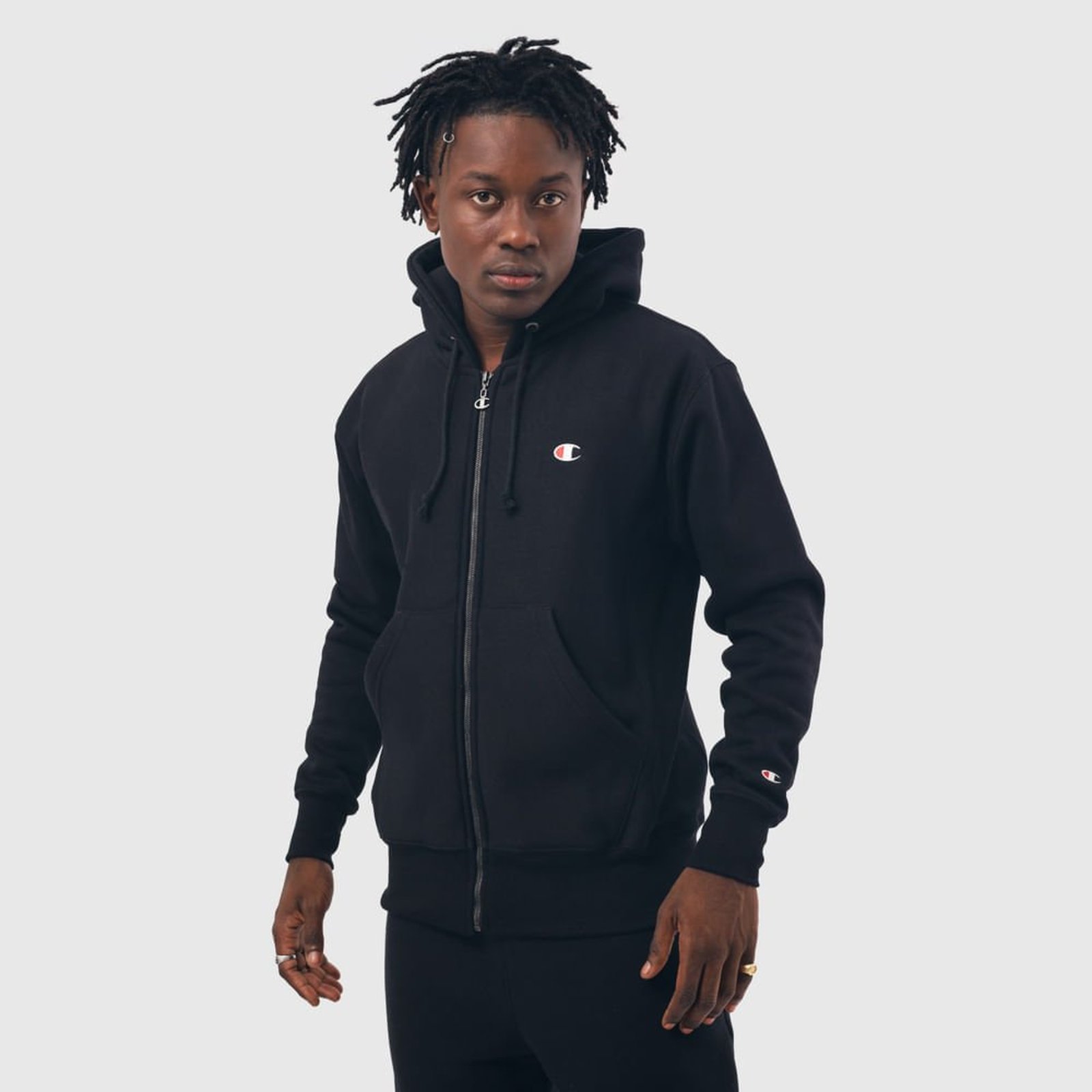MOLETOM CHAMPION LIFE REVERSE WEAVE HOODIE ZIPER C LOGO
