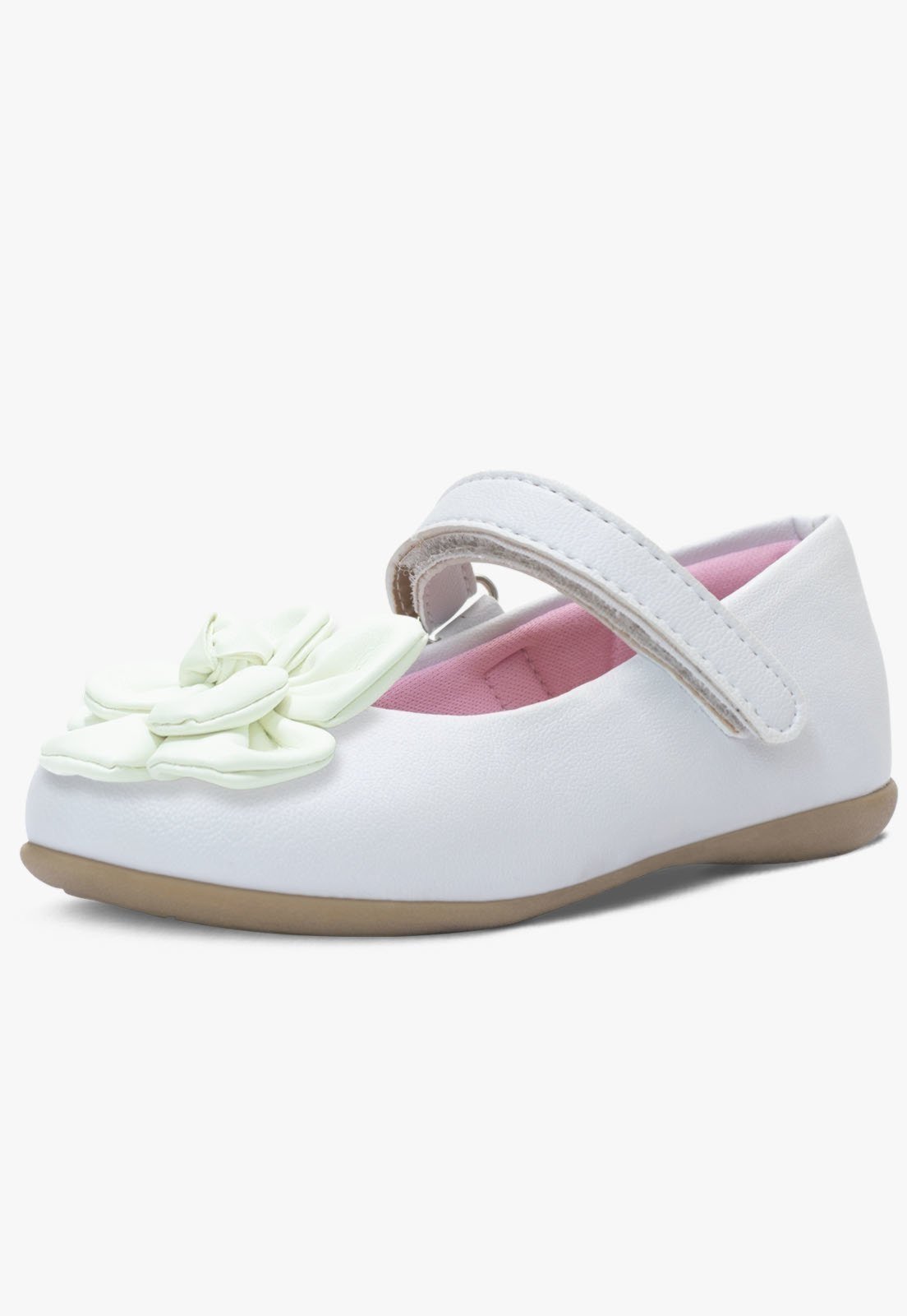 Vista 3 Infantil - Kit Tiara E Sapatilha Rasteira Calce Facil Feminina Pópidi Petalas rosa Pópidí rosa