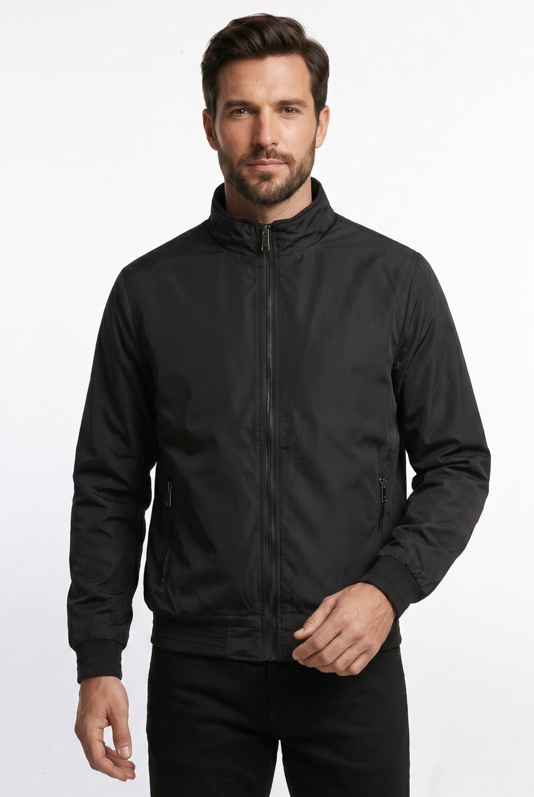 Jaqueta masculina nylon resinada 69485 - Preto