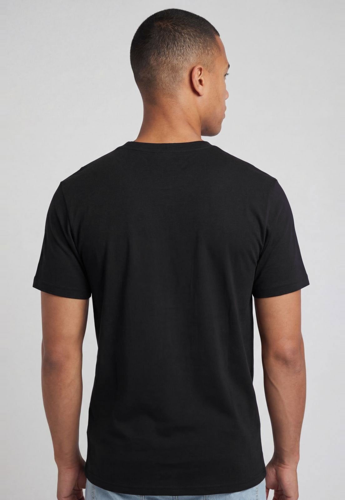 Camiseta Masculina Quiksilver Lined Up Preta