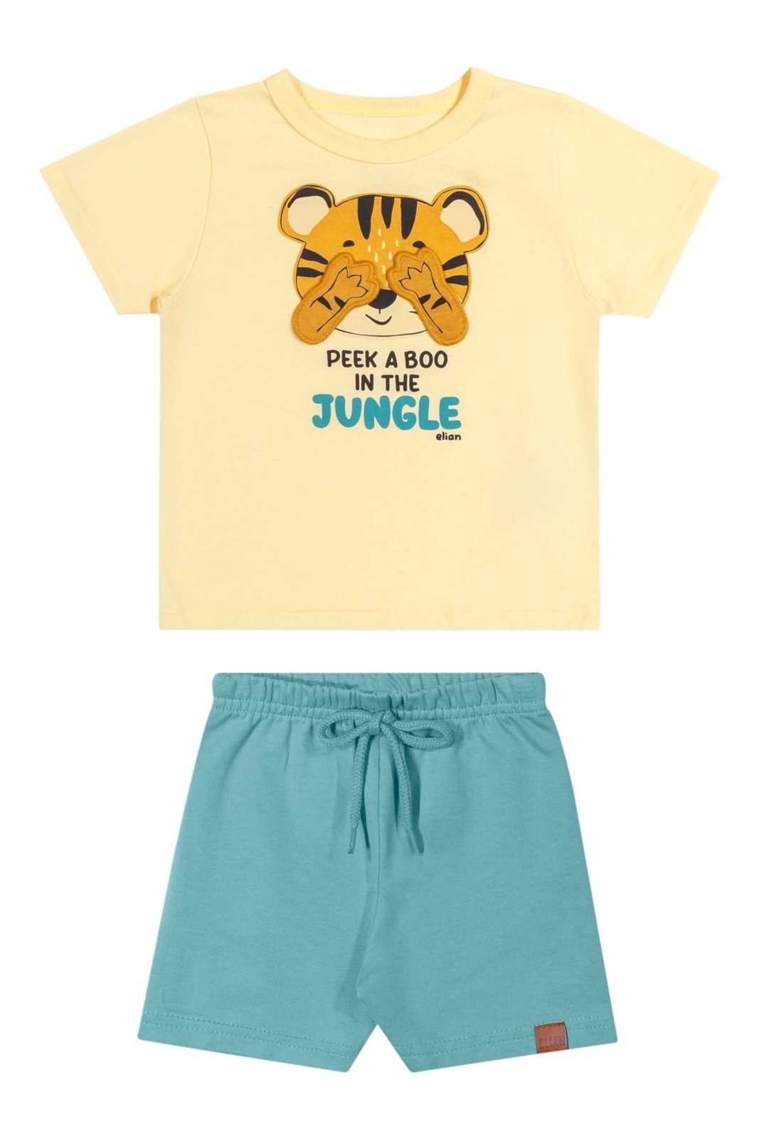 Infantil - Conjunto Menino Tigre Interativo Elian Amarelo