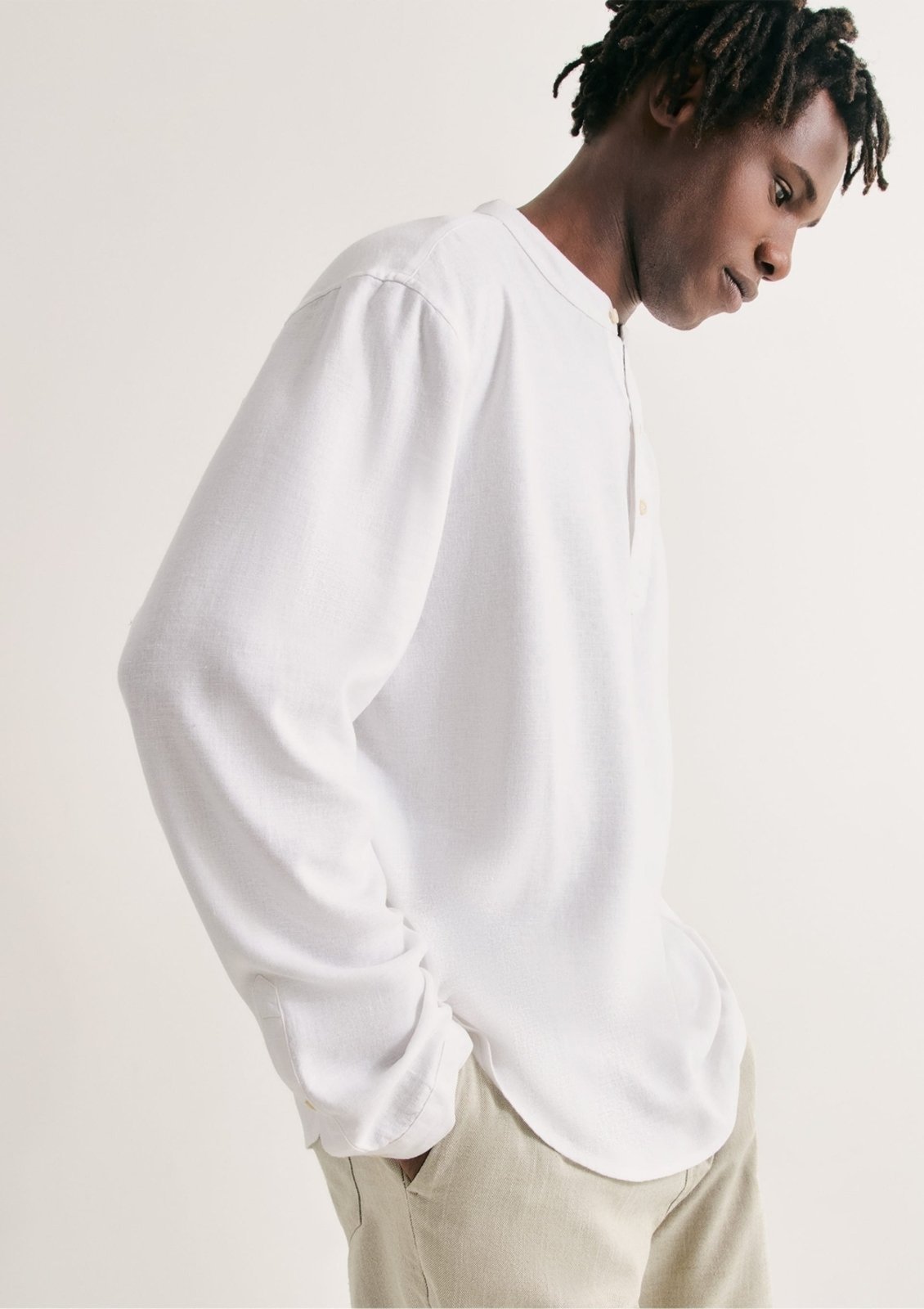 Camisa Bata Masculina Em Viscolinho Hering