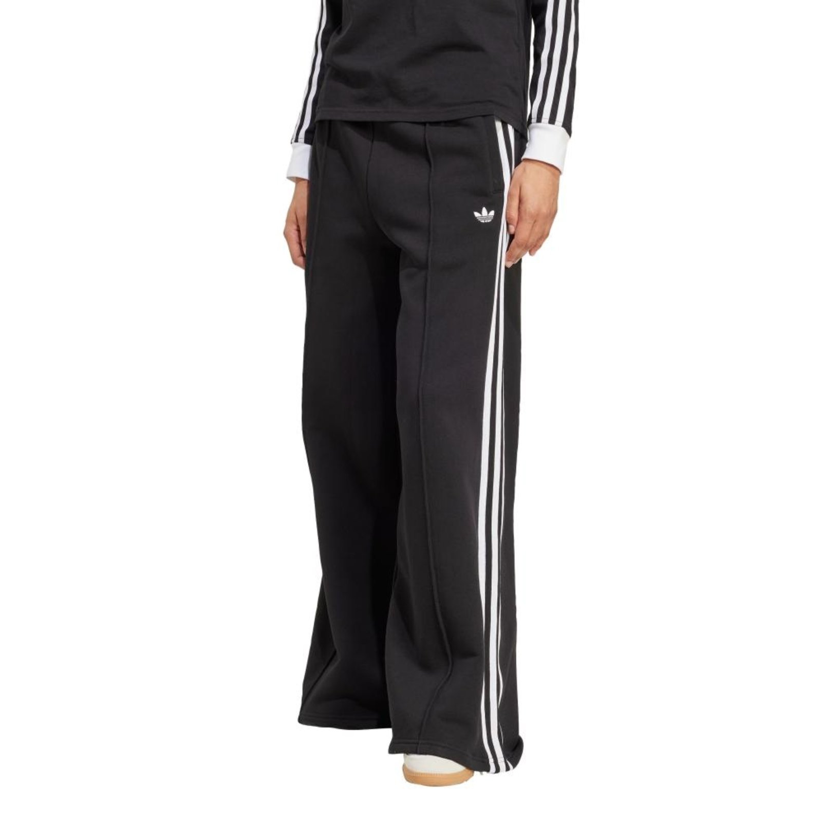 Calça Moletom Adicolor Três Listras Wide adidas Originals Preto