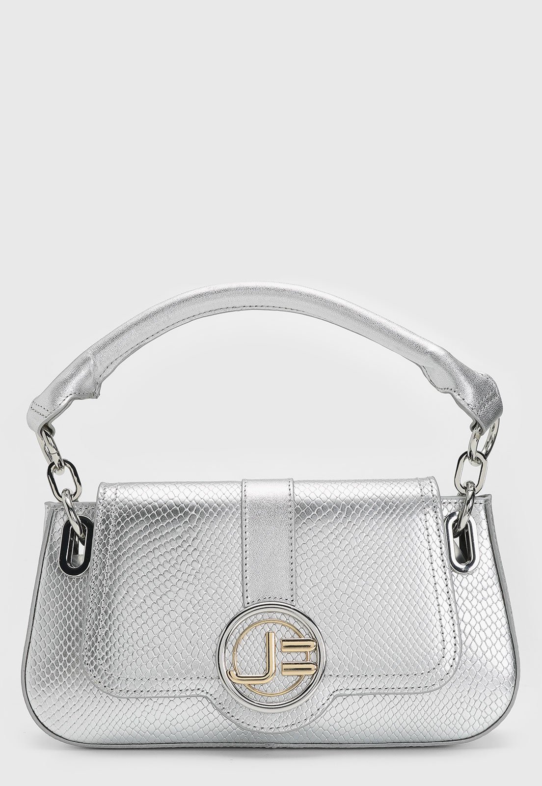Bolsa Tiracolo Jorge Bischoff Metalizada Prata